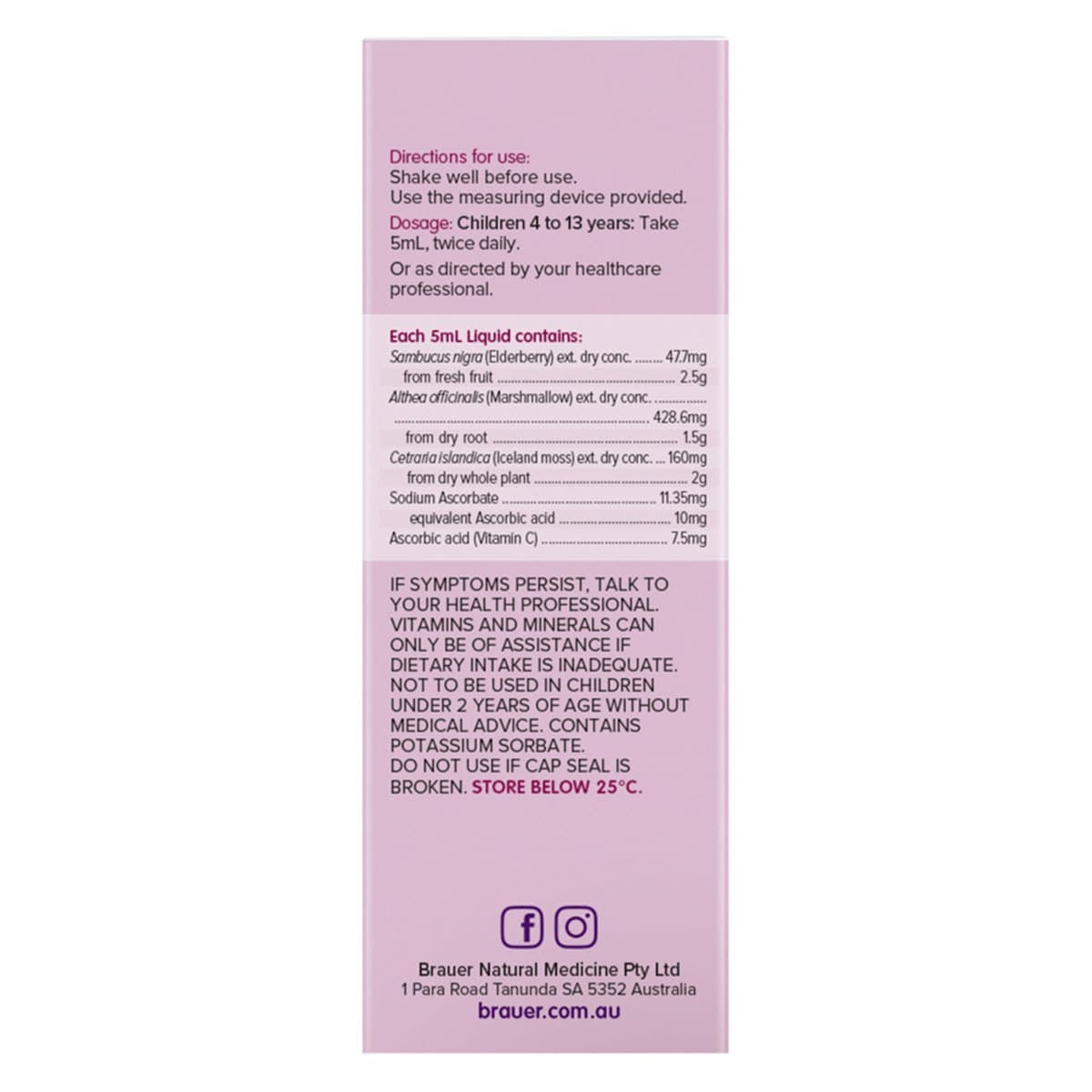Thumbnail Brauer Black Elderberry Dry Cough Kids 100ml