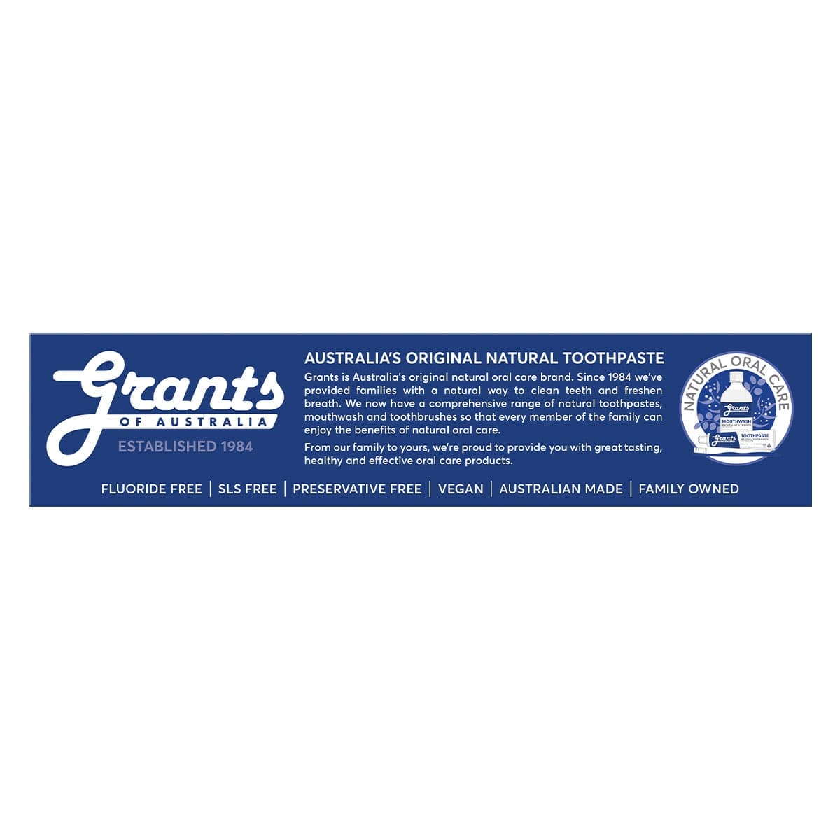 Thumbnail Grants Natural Whitening Toothpaste with Baking Soda 110g