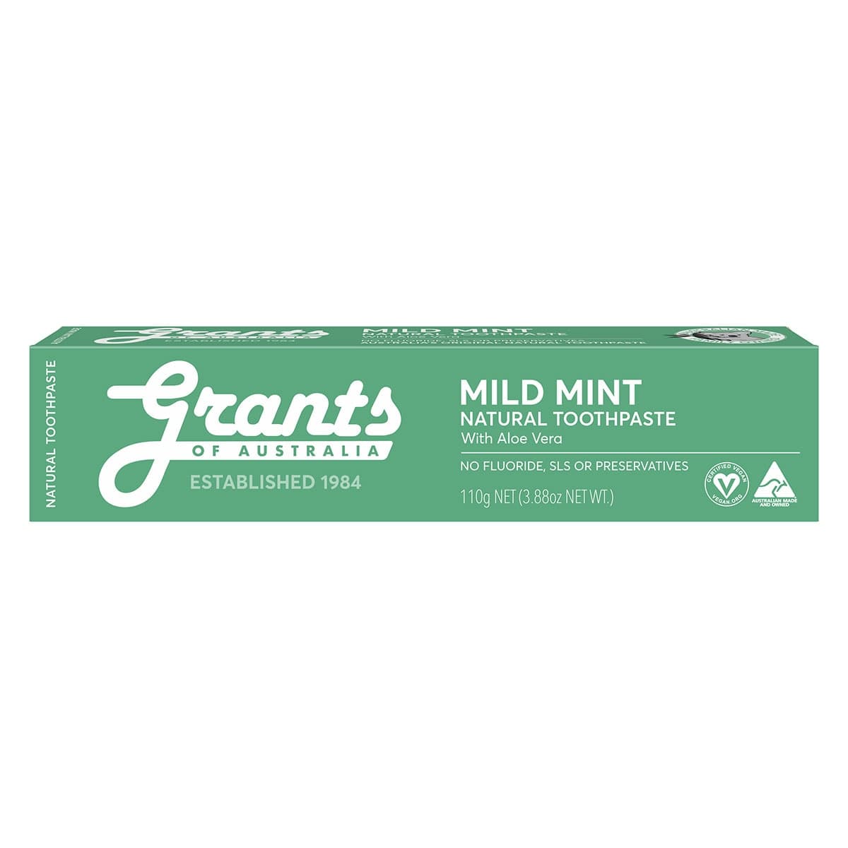 Thumbnail Grants Natural Toothpaste Mild Mint Fluoride Free 110g