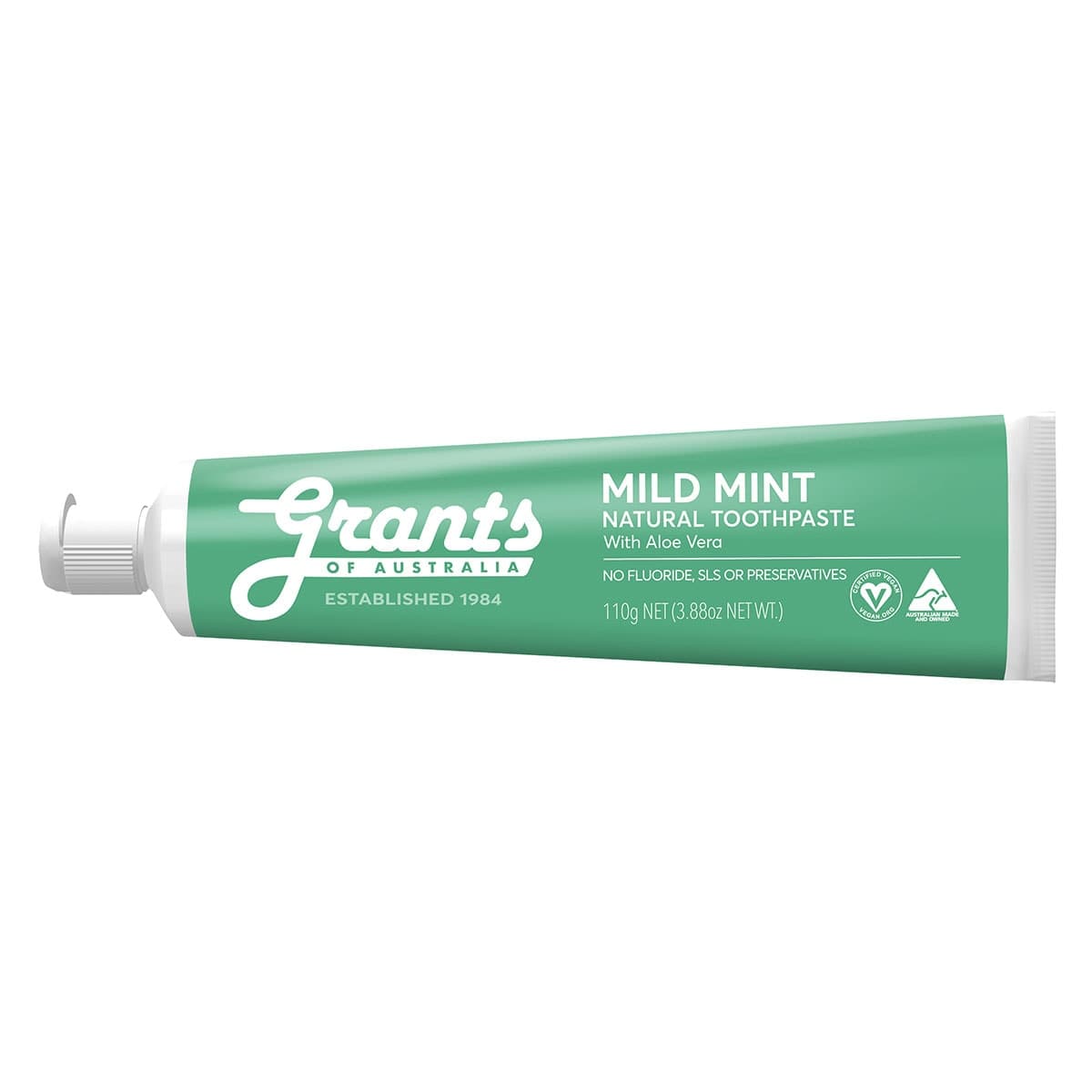 Thumbnail Grants Natural Toothpaste Mild Mint Fluoride Free 110g