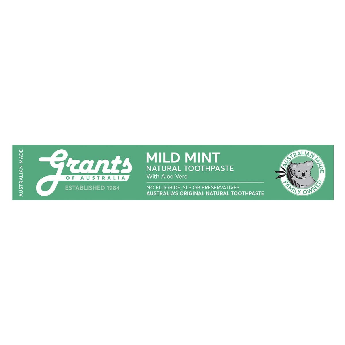 Thumbnail Grants Natural Toothpaste Mild Mint Fluoride Free 110g