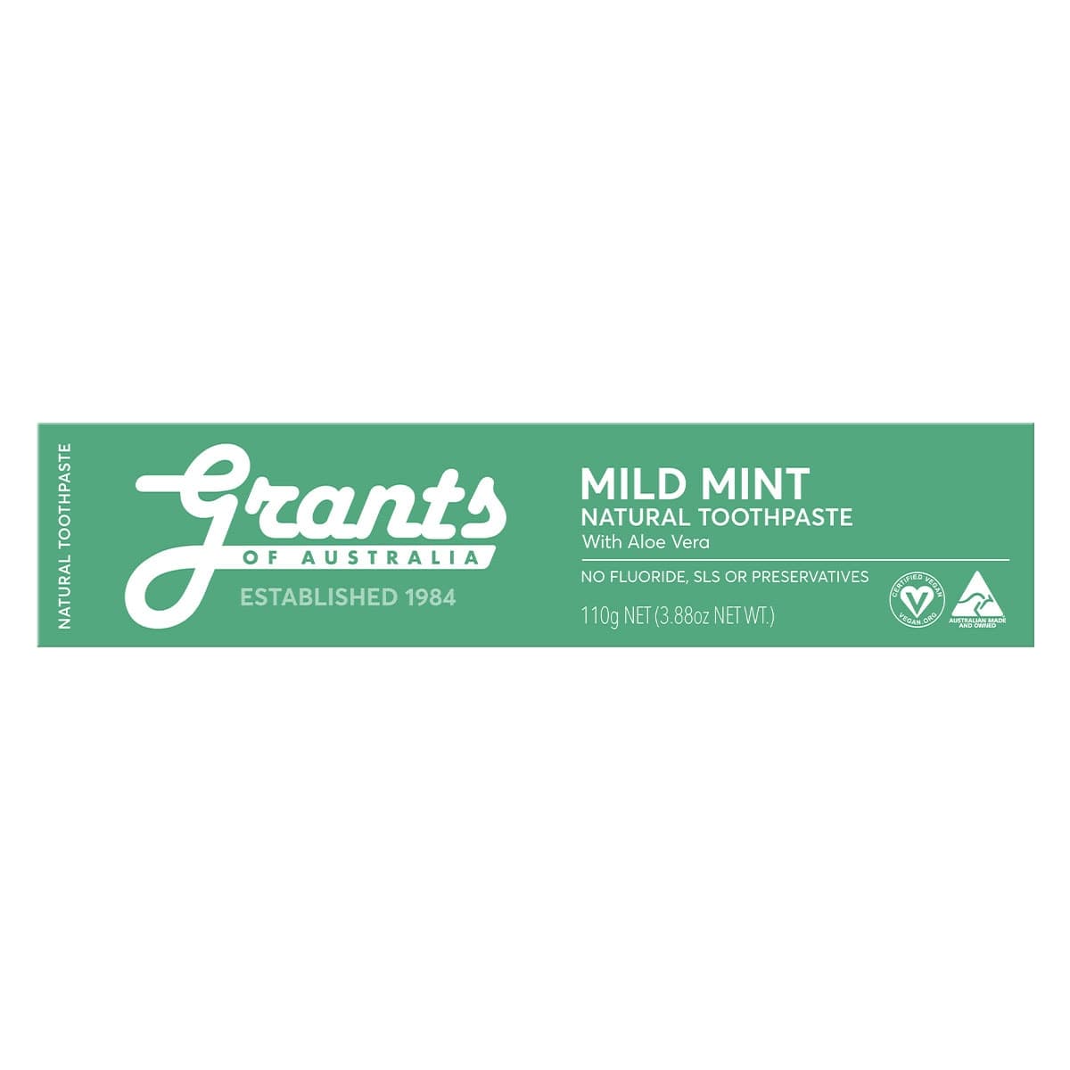 Thumbnail Grants Natural Toothpaste Mild Mint Fluoride Free 110g