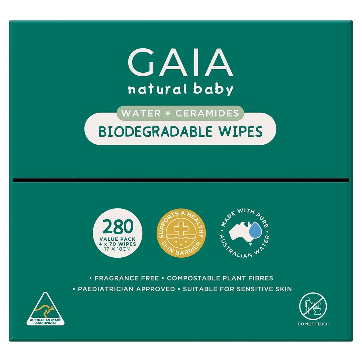Thumbnail GAIA Biodegradable Water Wipes 280 Pack