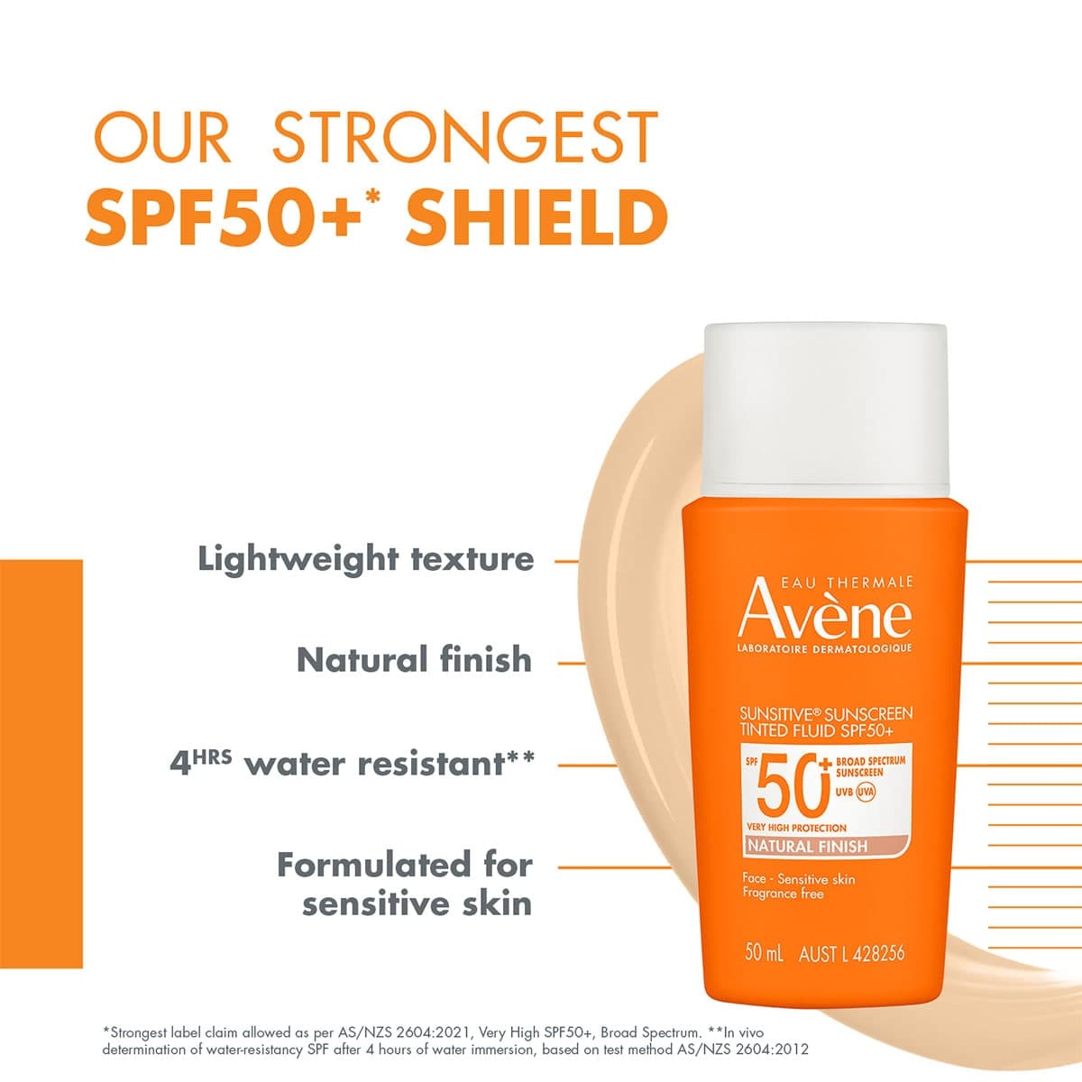 Thumbnail Avene Sunsitive Sunscreen Tinted Fluid SPF50+ - 50ml