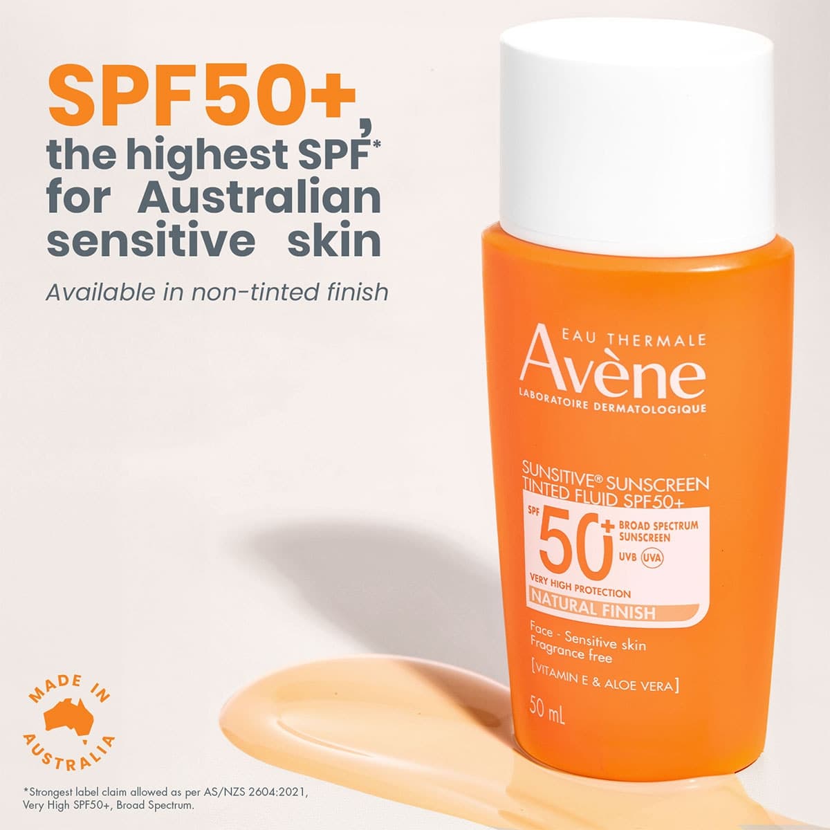 Thumbnail Avene Sunsitive Sunscreen Tinted Fluid SPF50+ - 50ml