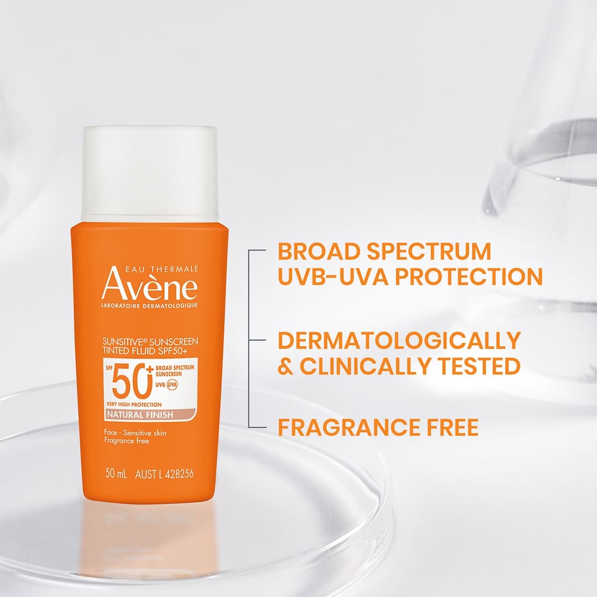 Thumbnail Avene Sunsitive Sunscreen Tinted Fluid SPF50+ - 50ml