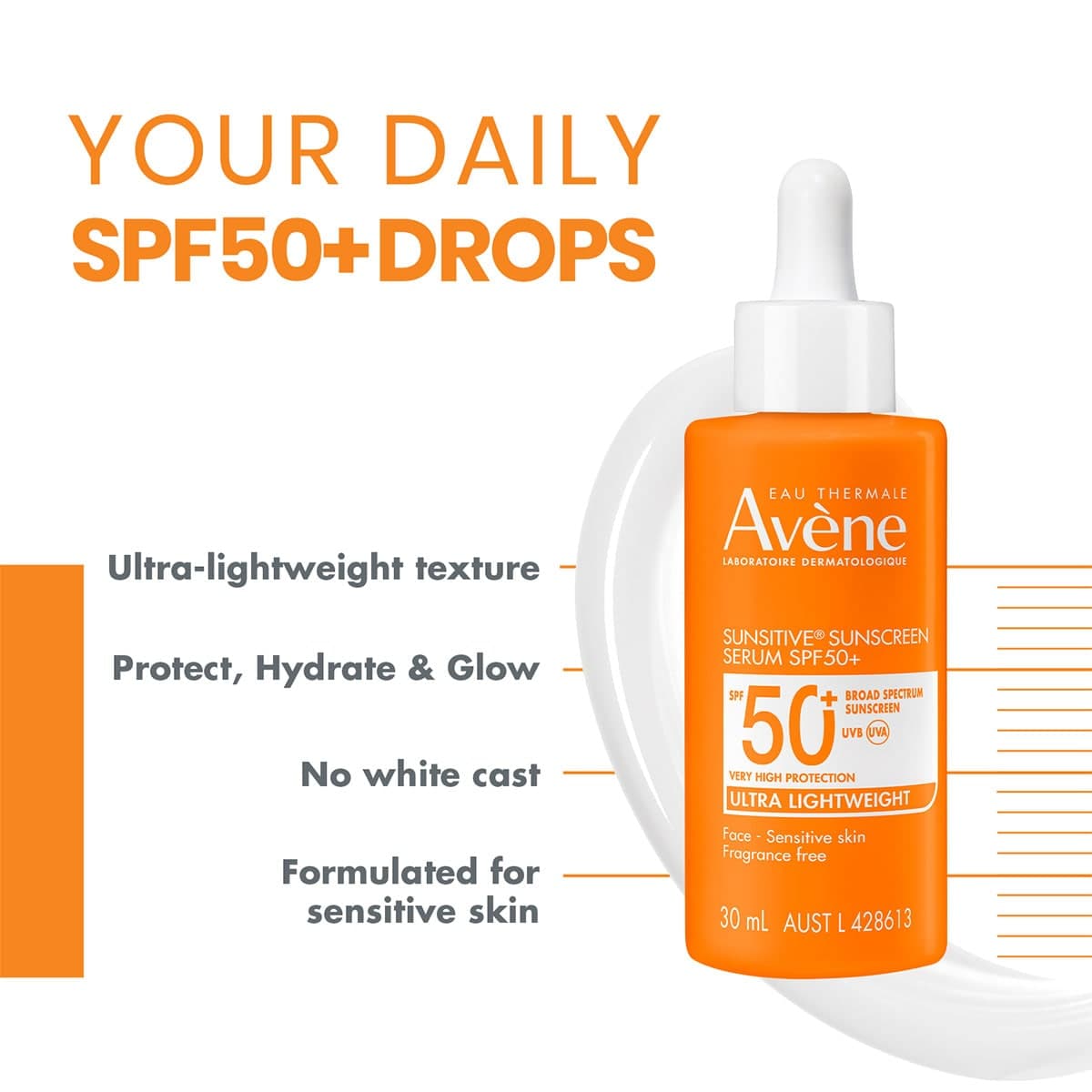 Thumbnail Avene Sunsitive Sunscreen Serum SPF50+ - 30ml