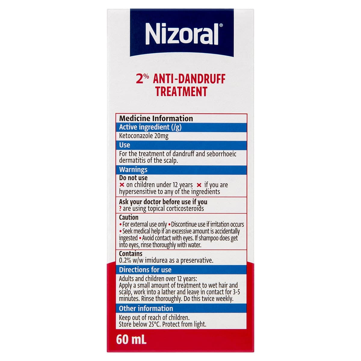 Thumbnail Nizoral Anti-Dandruff Treatment Shampoo 2% 60ml