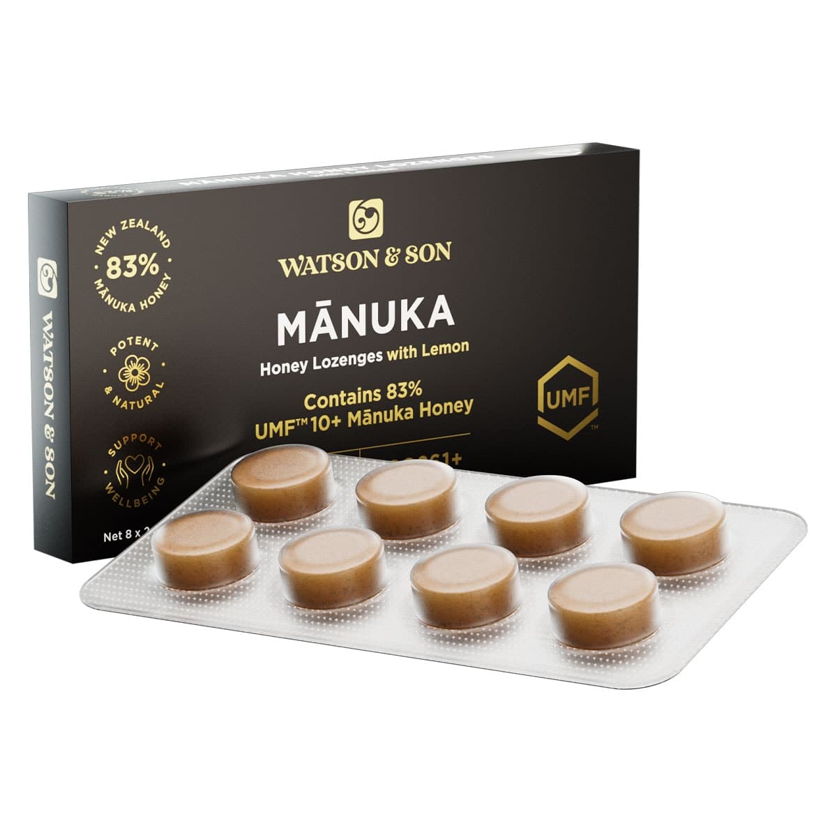 Thumbnail Watson & Son Manuka Honey with Lemon Lozenges 8 Pack