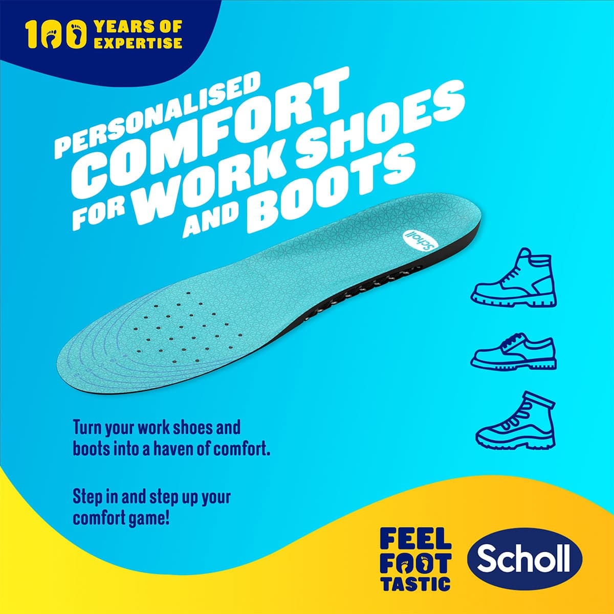 Thumbnail Scholl Gel Activ Work & Boot Insoles Large 1 Pair