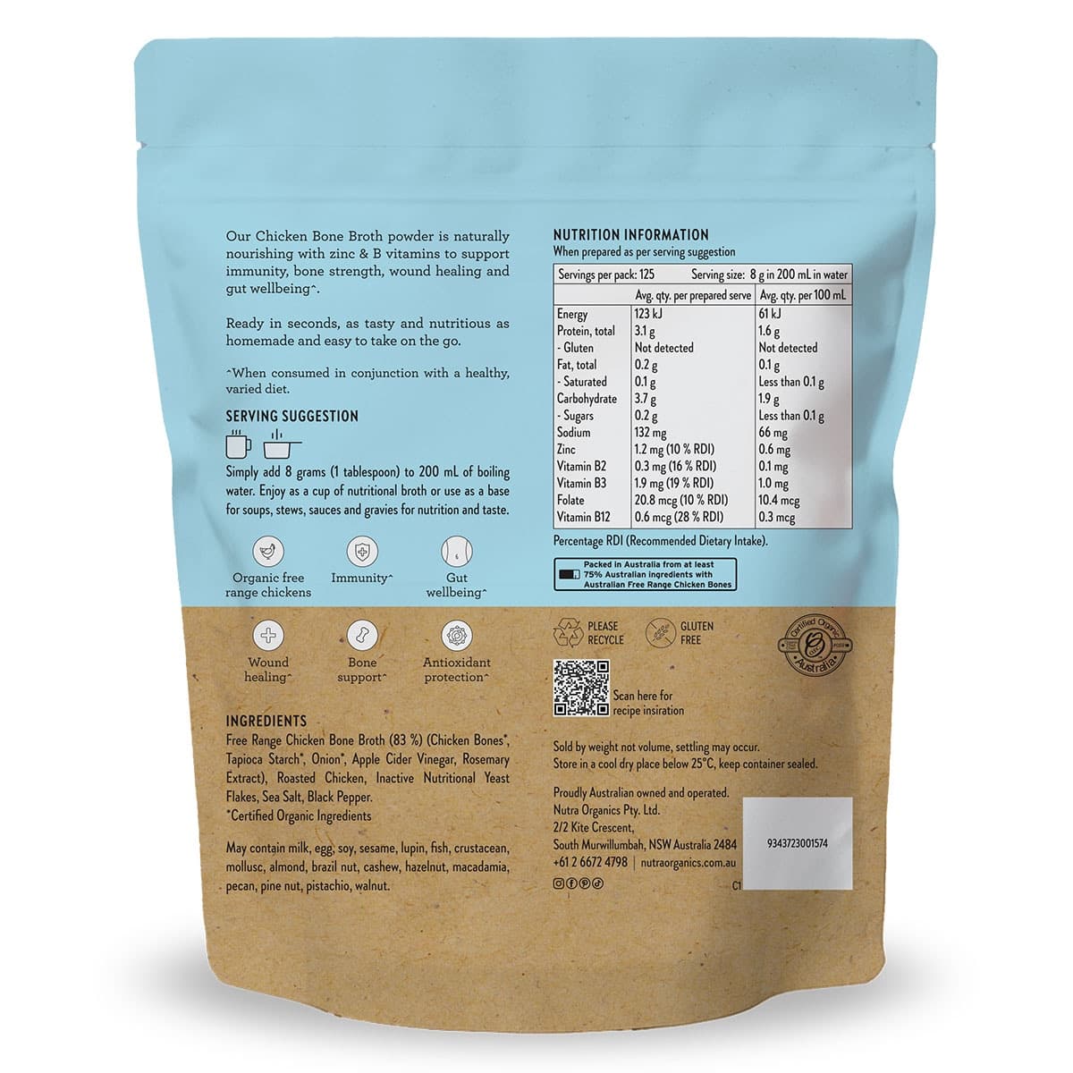 Thumbnail Nutra Naturals Chicken Bone Broth Homestyle Original 1kg