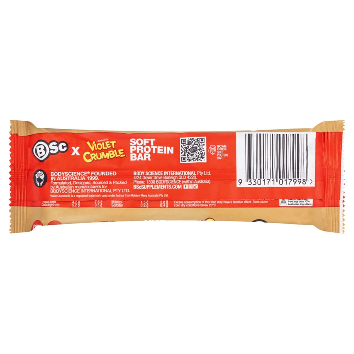 Thumbnail BSc x Violet Crumble Soft Protein Bars Caramel Honeycomb Box 12 x 55g