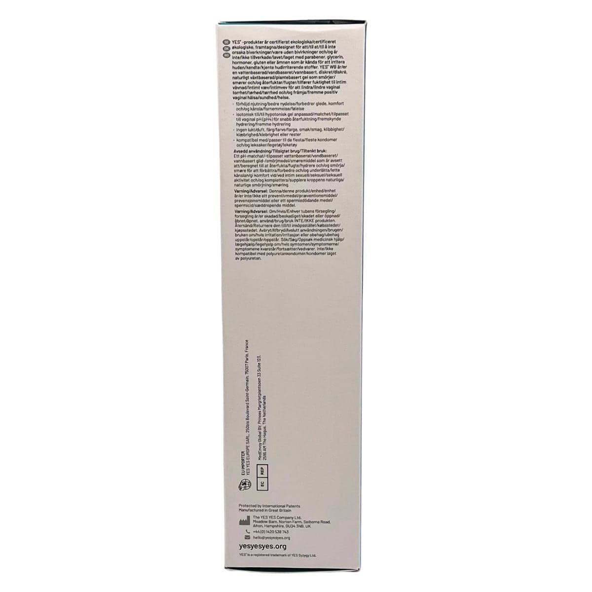 Thumbnail Yes Organic Lubricants WB Water Based Personal Lubricant 150ml