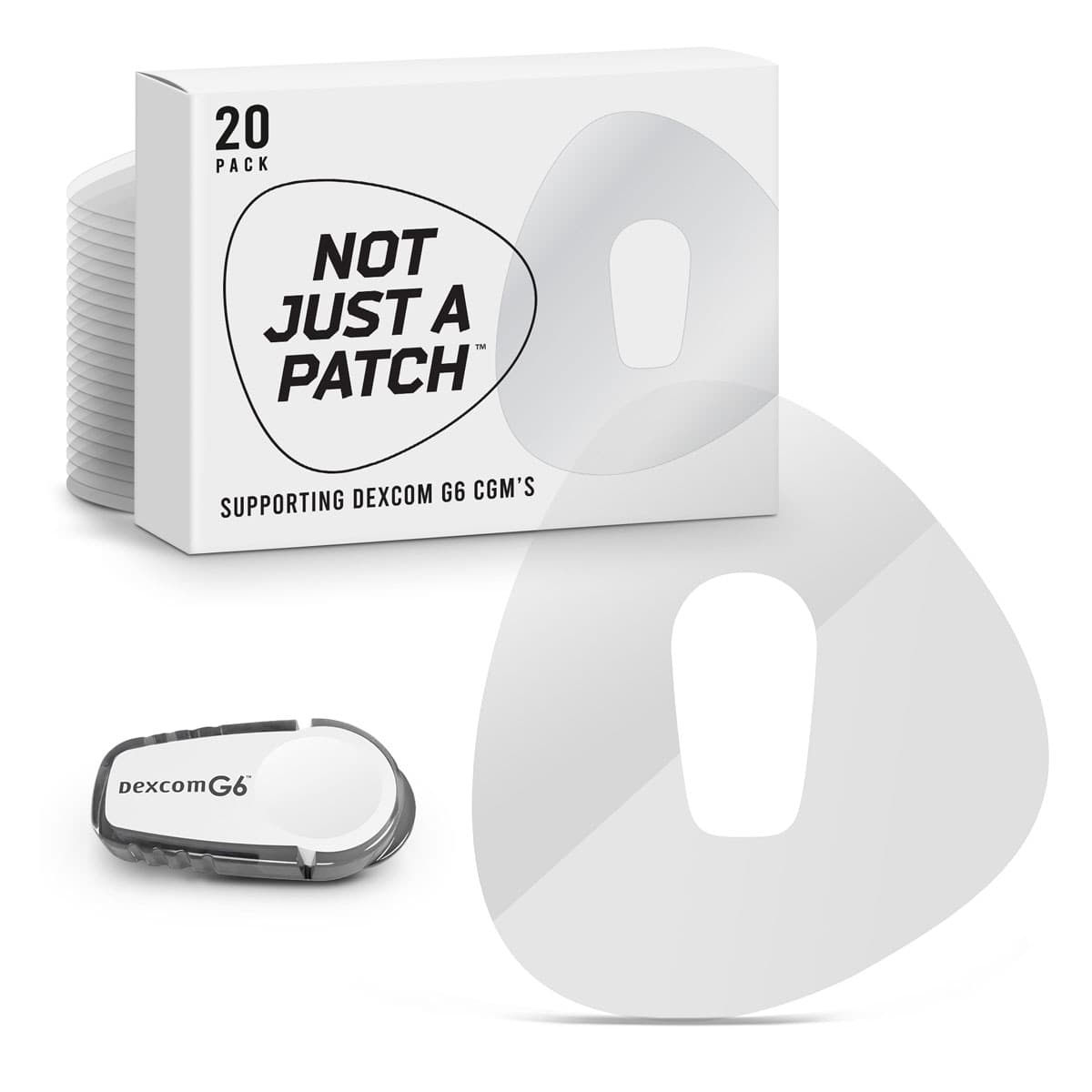 Thumbnail Not Just A Patch CGM Sensor Patch Clear 20 Pack