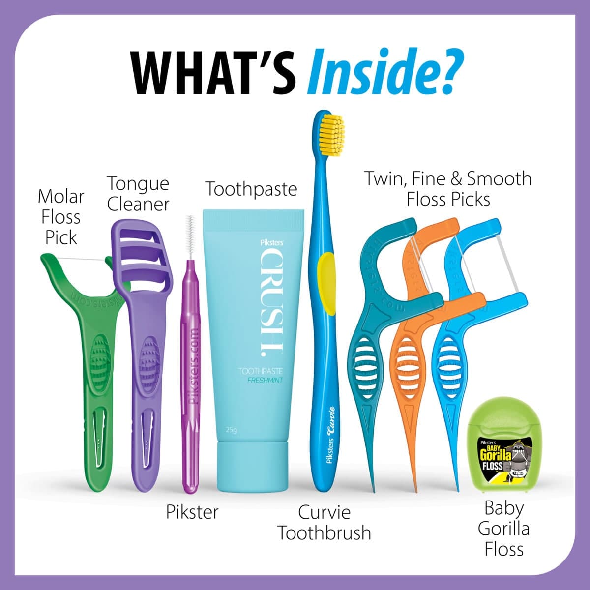 Thumbnail Piksters On the Go Essential Oral Care Kit - Adult