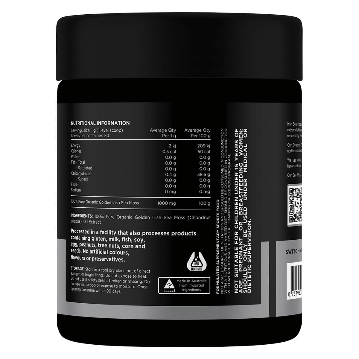 Thumbnail Switch Nutrition 100% Pure Golden Irish Sea Moss Powder 50g