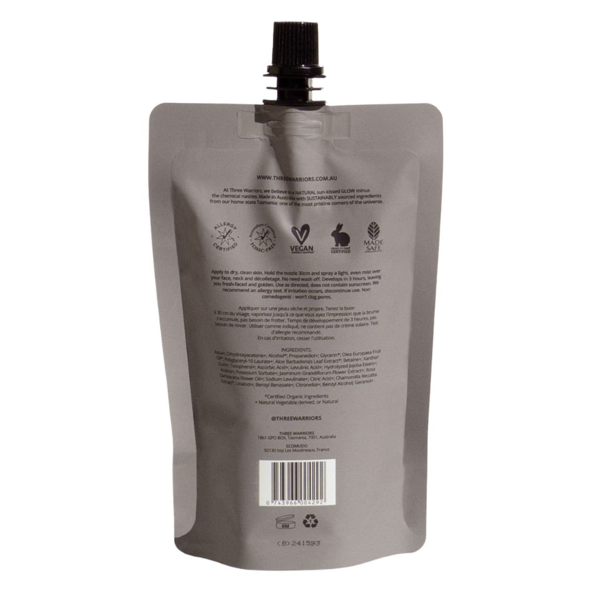 Thumbnail Three Warriors Face Tan Aqua Mist Refill 150ml