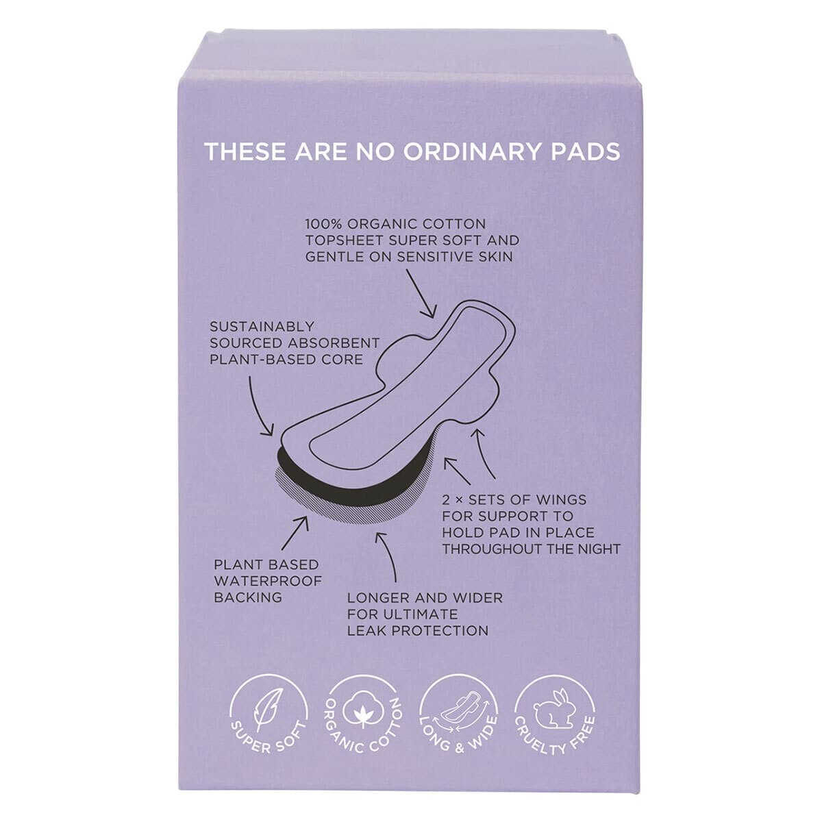 Thumbnail Tom Organic Ultra Thin Overnight Pads 8 Pack