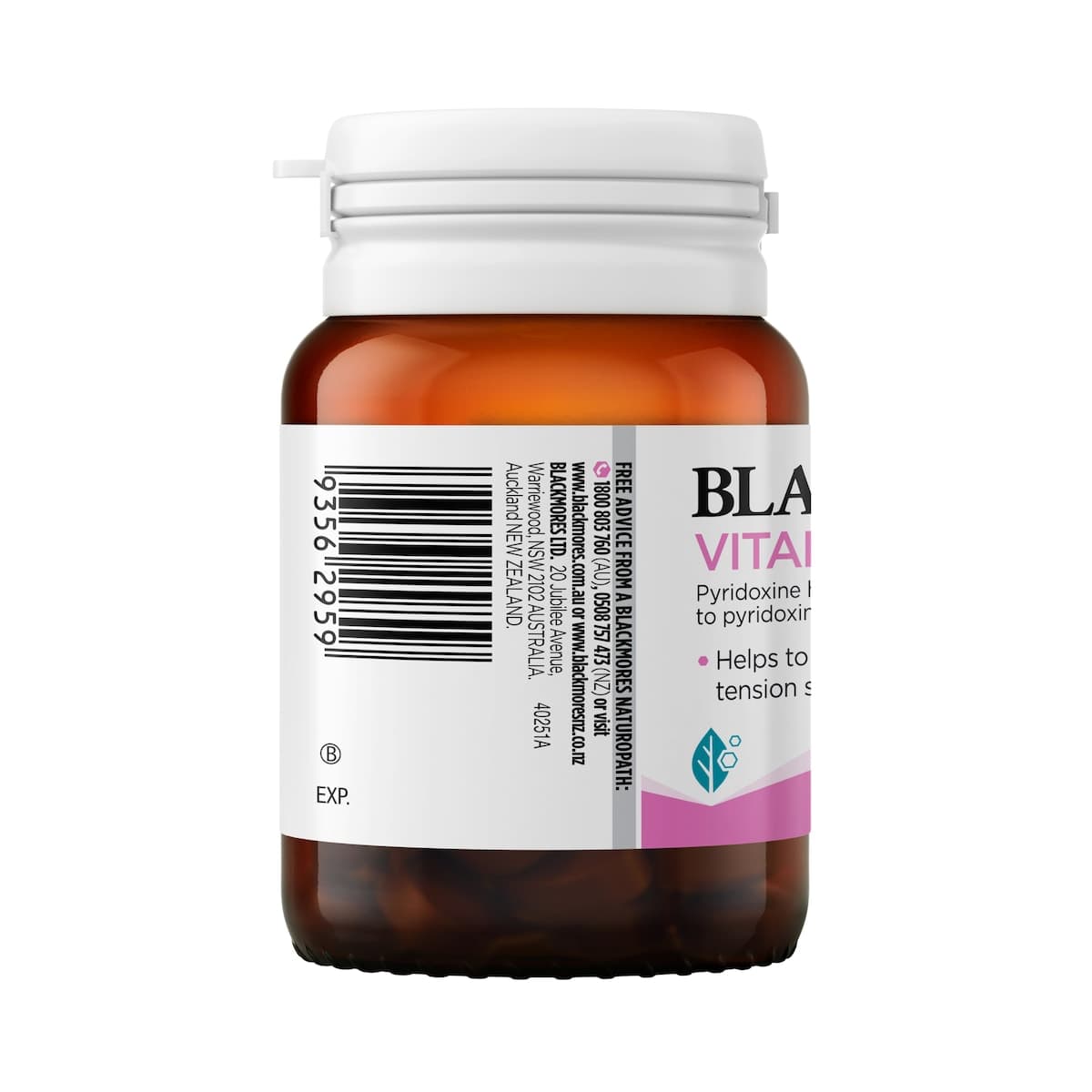 Thumbnail Blackmores Vitamin B6 100mg 40 Tablets