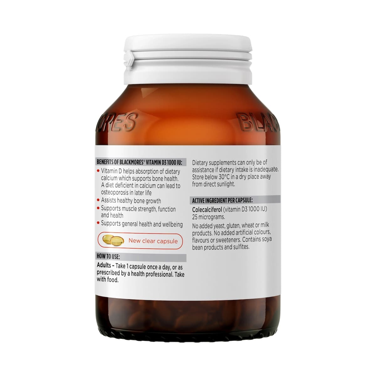 Thumbnail Blackmores Vitamin D3 1000IU 200 Capsules