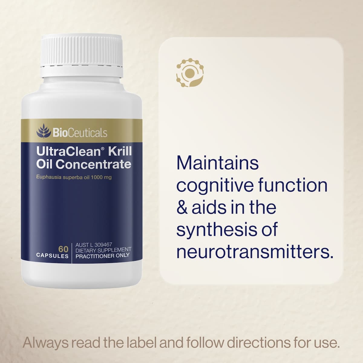 Thumbnail BioCeuticals UltraClean Krill Oil Concentrate 60 Capsules