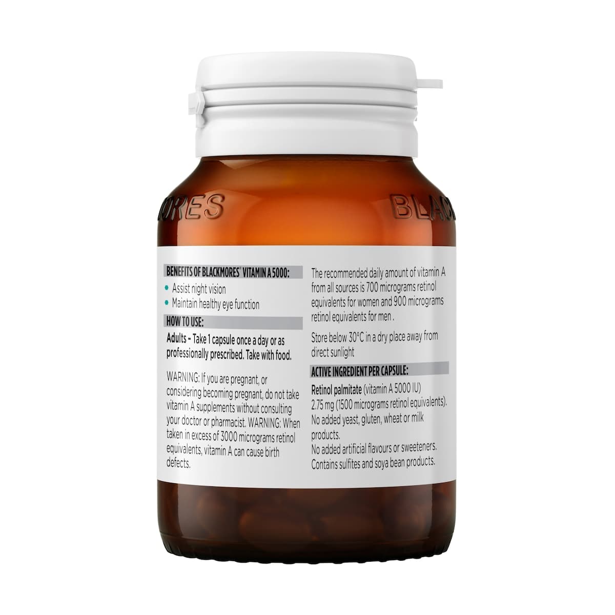 Thumbnail Blackmores Vitamin A 5000IU 150 Capsules