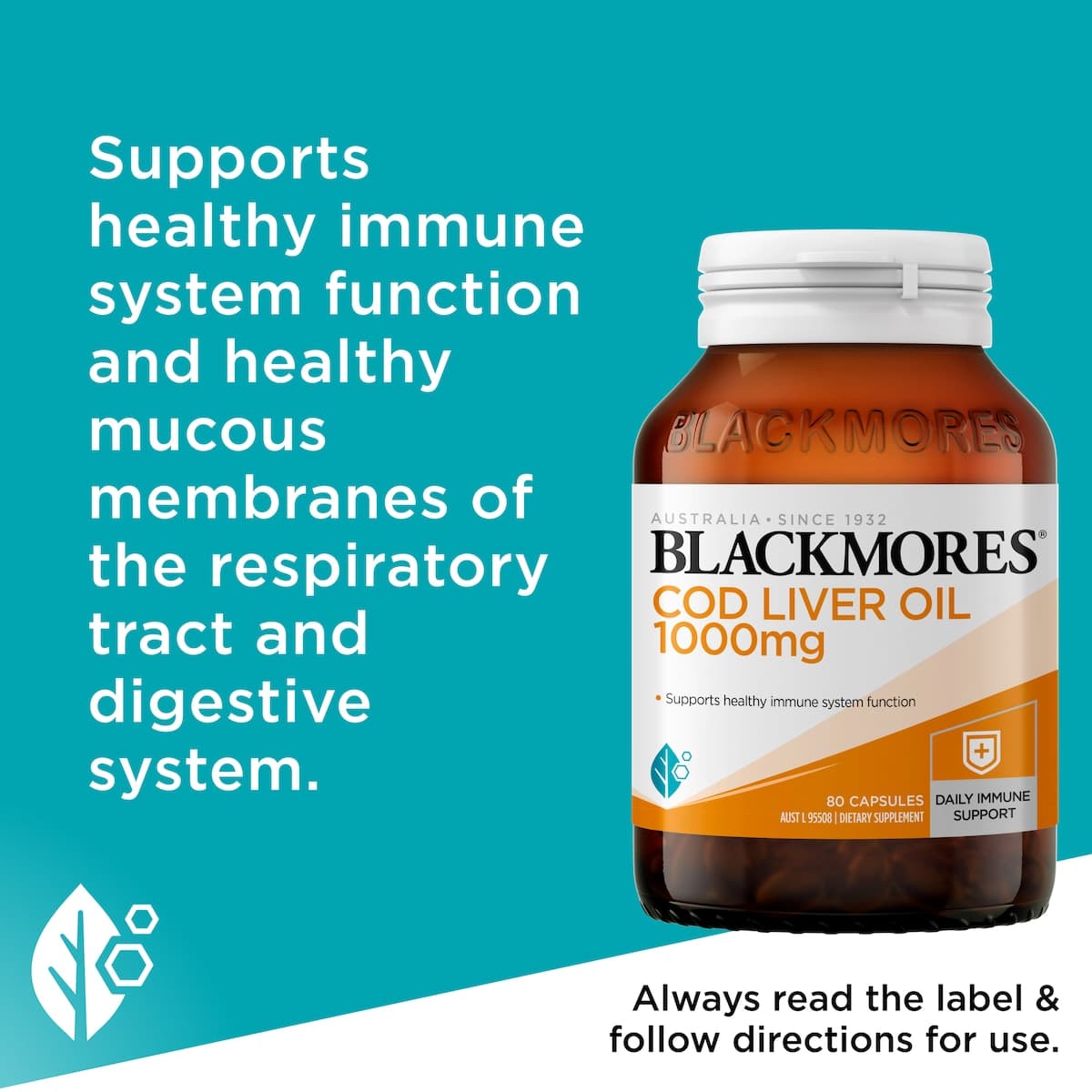 Thumbnail Blackmores Cod Liver Oil 1000mg 80 Capsules