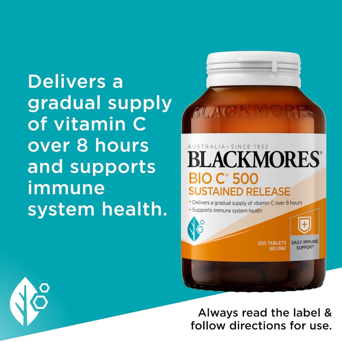 Thumbnail Blackmores Bio C 500mg Vitamin C Sustained Release 200 Tablets