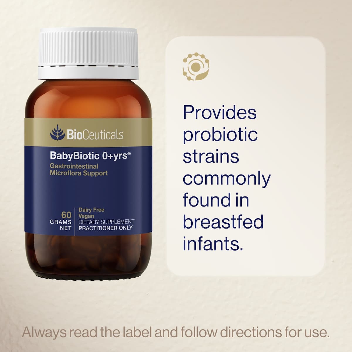 Thumbnail BioCeuticals BabyBiotic 0+ Years Powder 60g