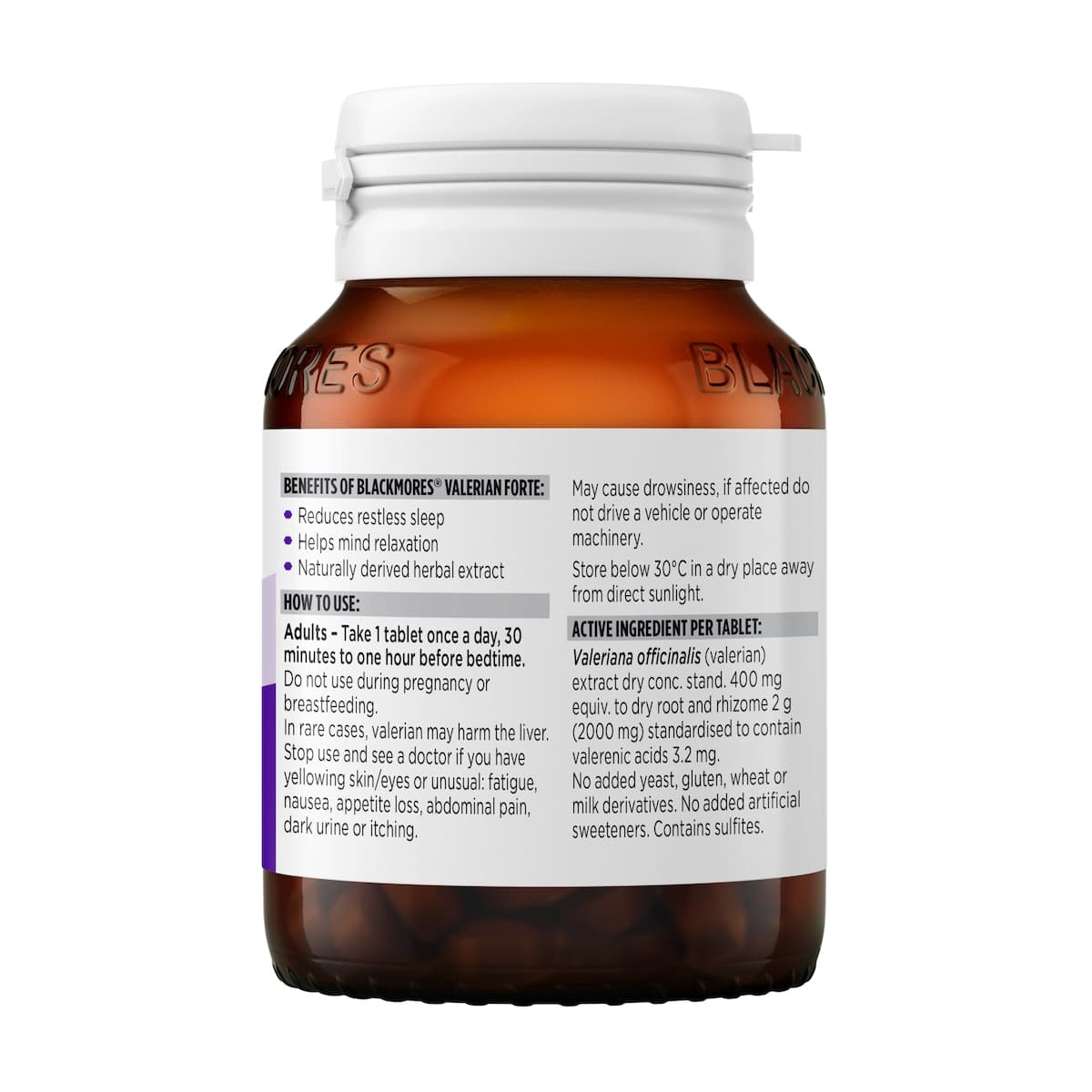 Thumbnail Blackmores Valerian Forte 2000mg 60 Tablets