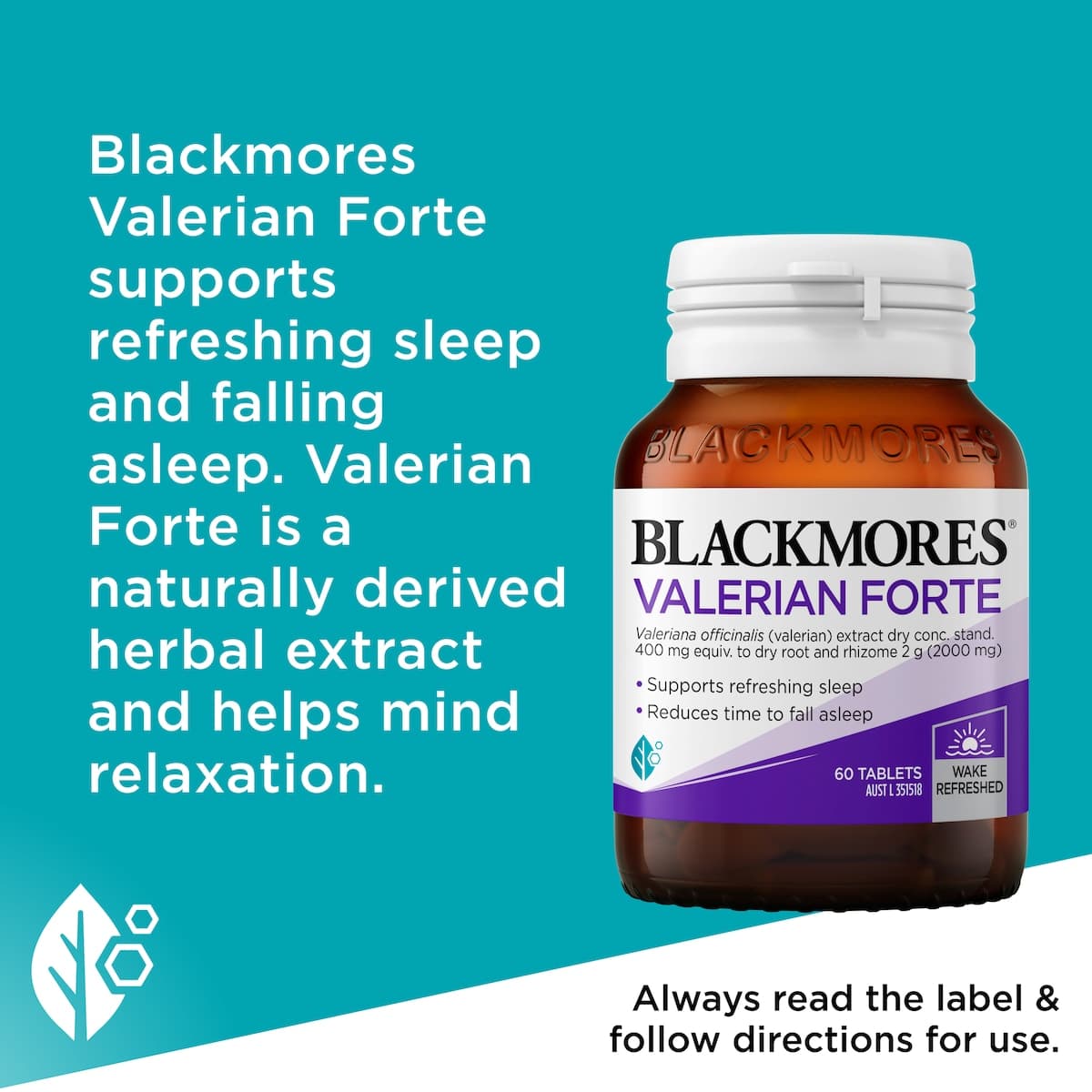 Thumbnail Blackmores Valerian Forte 2000mg 60 Tablets