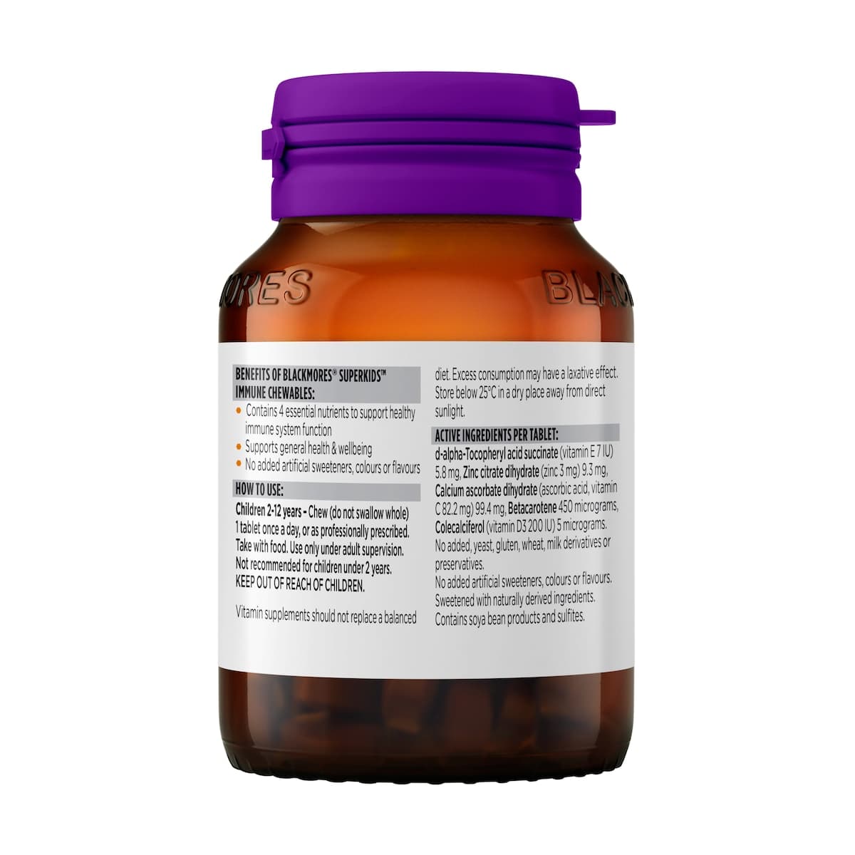 Thumbnail Blackmores Superkids Immune Chewables 60 Tablets