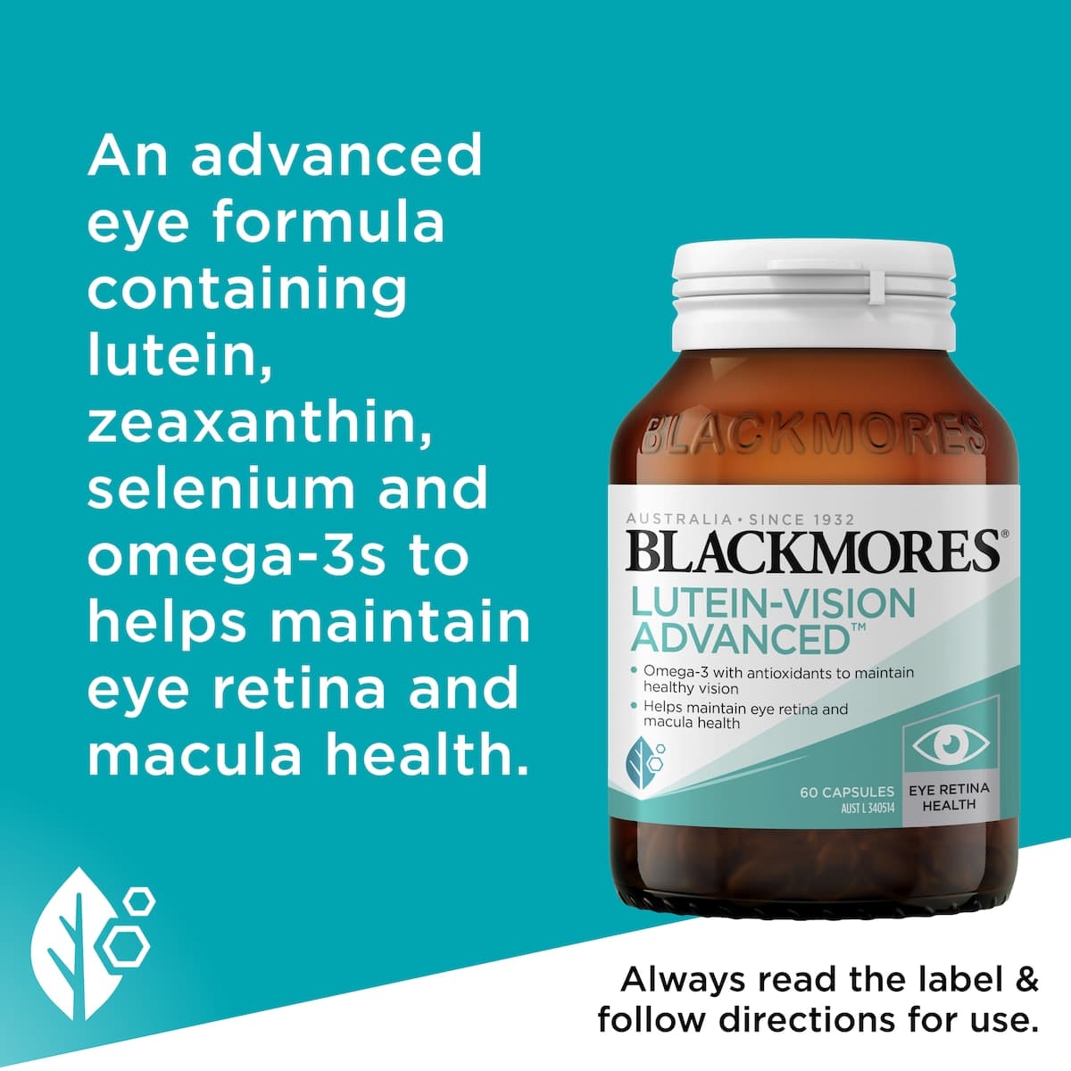 Thumbnail Blackmores Lutein Vision Advanced 60 Capsules