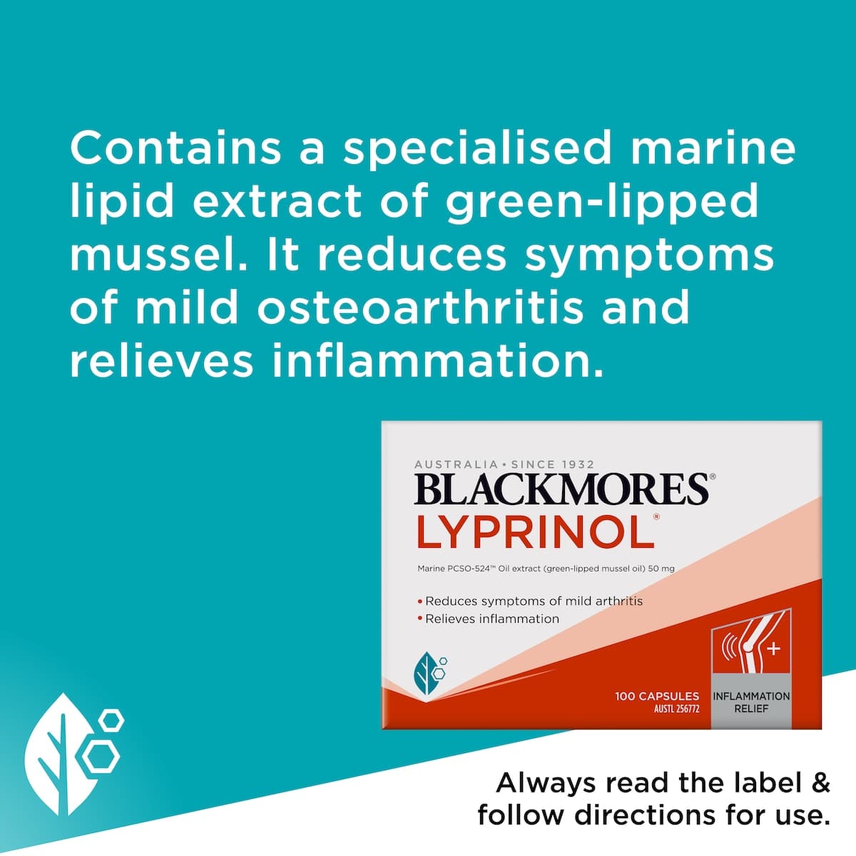 Thumbnail Blackmores Lyprinol 100 Capsules