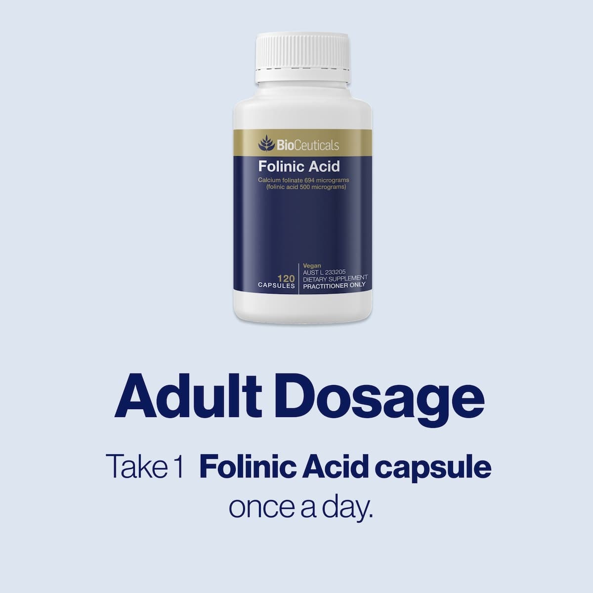 Thumbnail BioCeuticals Folinic Acid 120 Capsules