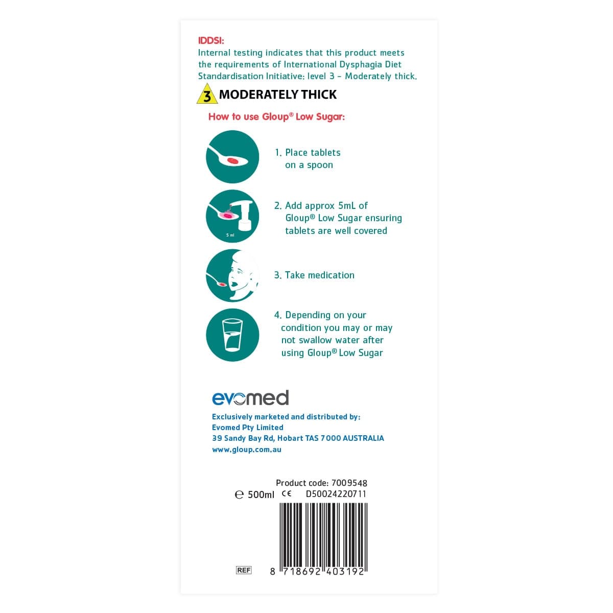 Thumbnail Gloup Medication Lubricant Raspberry Low Sugar 500ml
