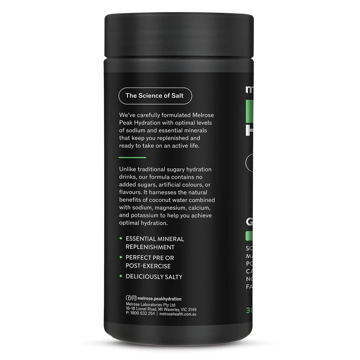 Thumbnail Melrose Peak Hydration Powder Green Apple 180g