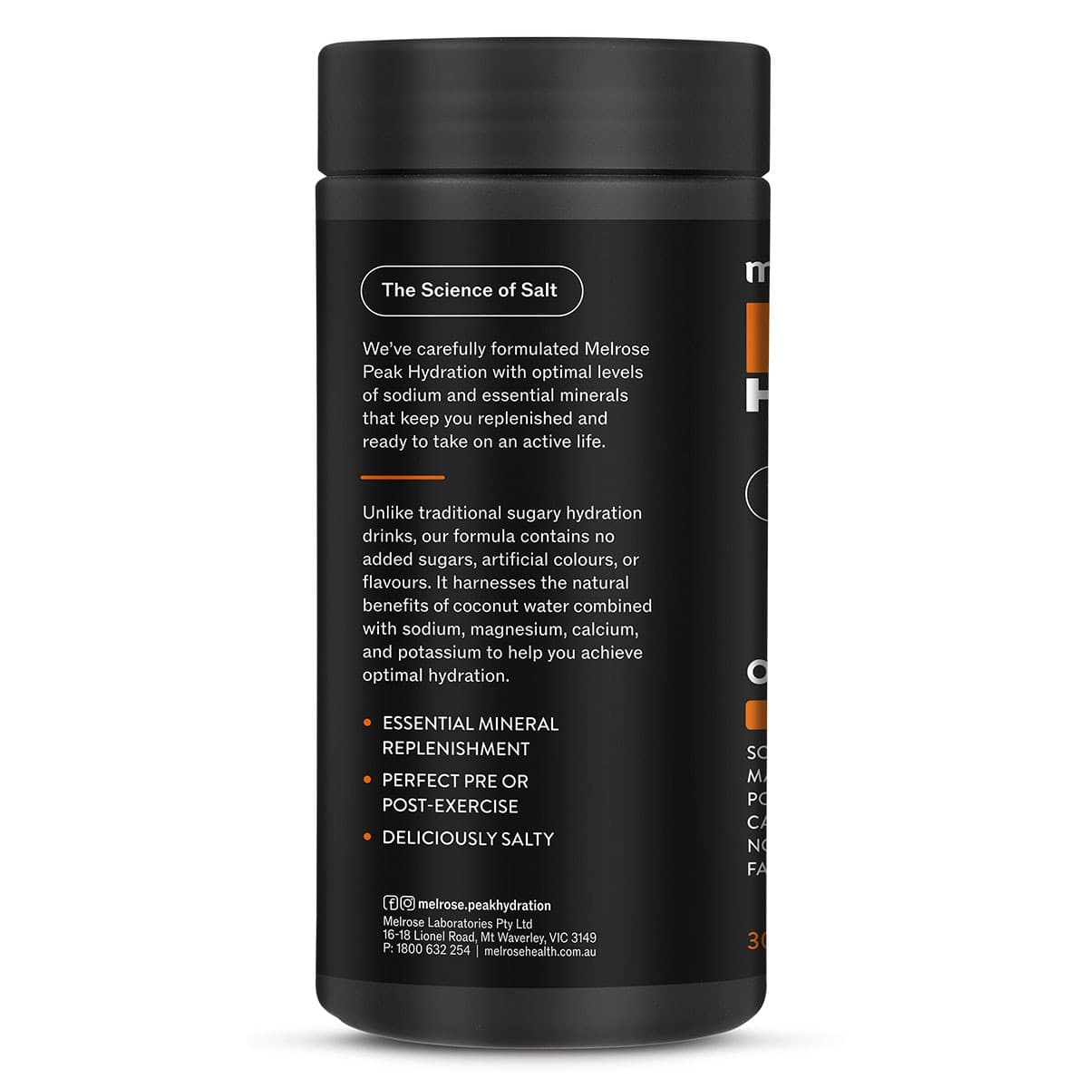 Thumbnail Melrose Peak Hydration Powder Orange 180g