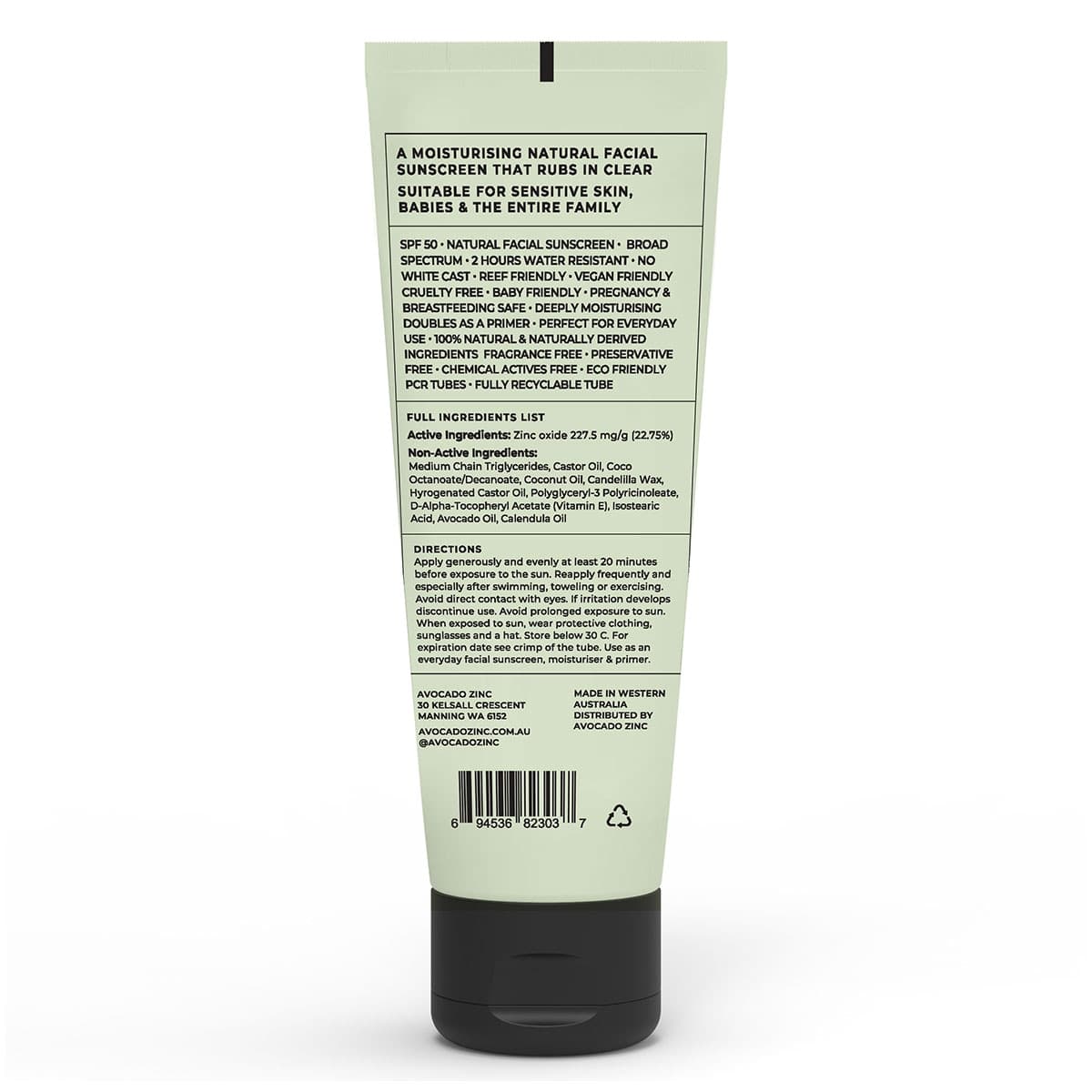 Thumbnail Avocado Zinc Natural Physical Sunscreen SPF50 100ml