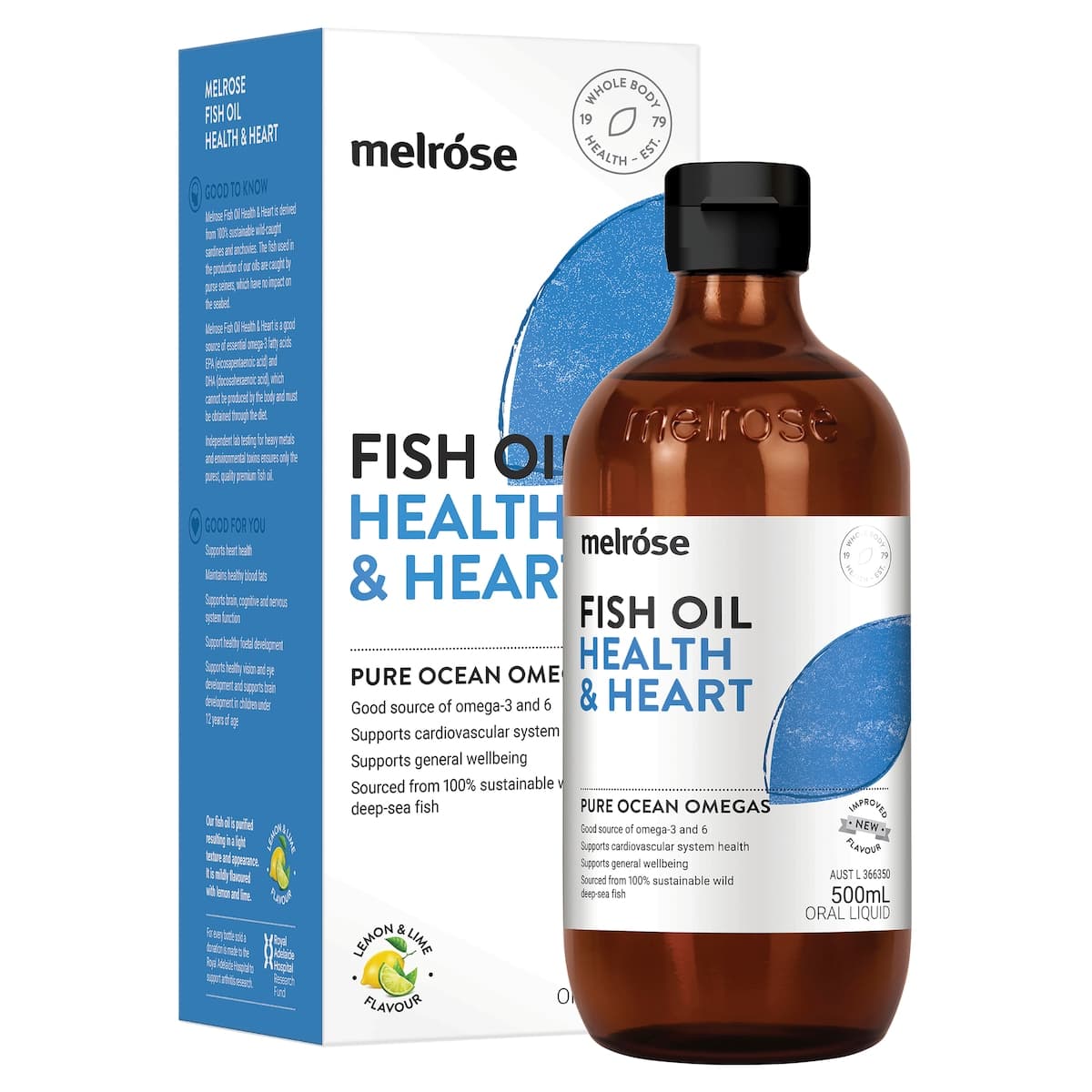 Thumbnail Melrose Omega Fish Oil Health & Heart 500ml