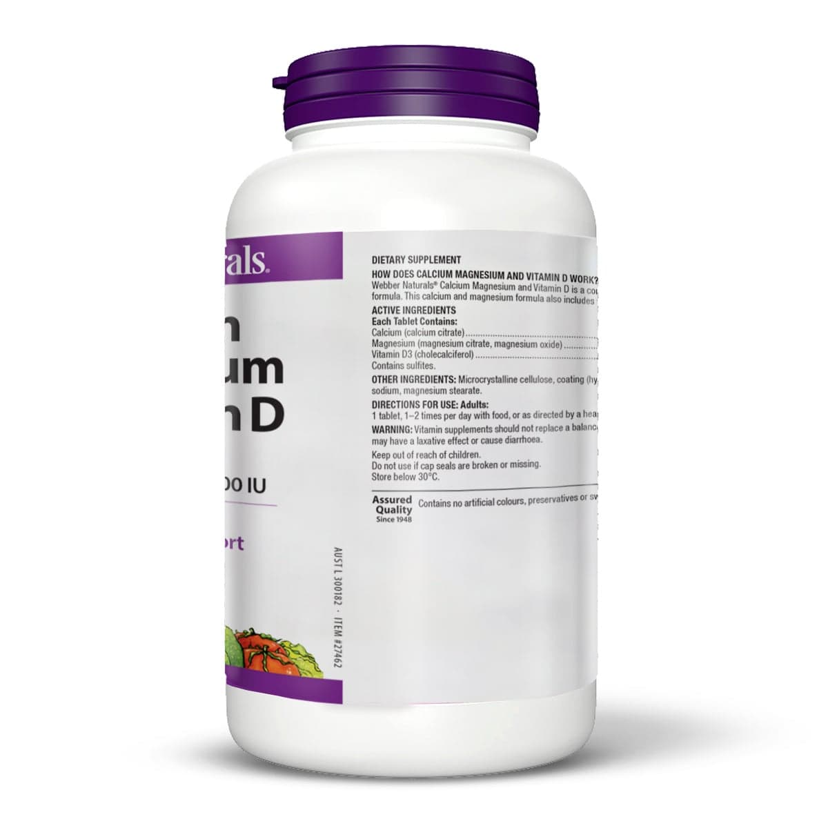Thumbnail Webber Naturals Calcium Magnesium & Vitamin D 250 Tablets