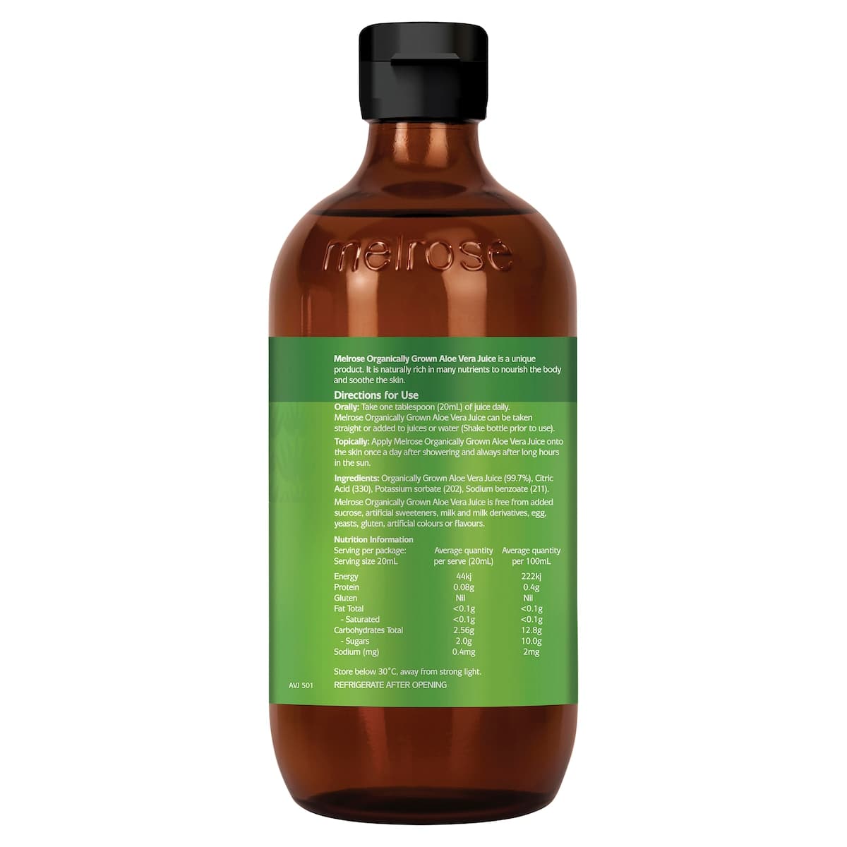 Thumbnail Melrose Organic Aloe Vera Juice 500ml
