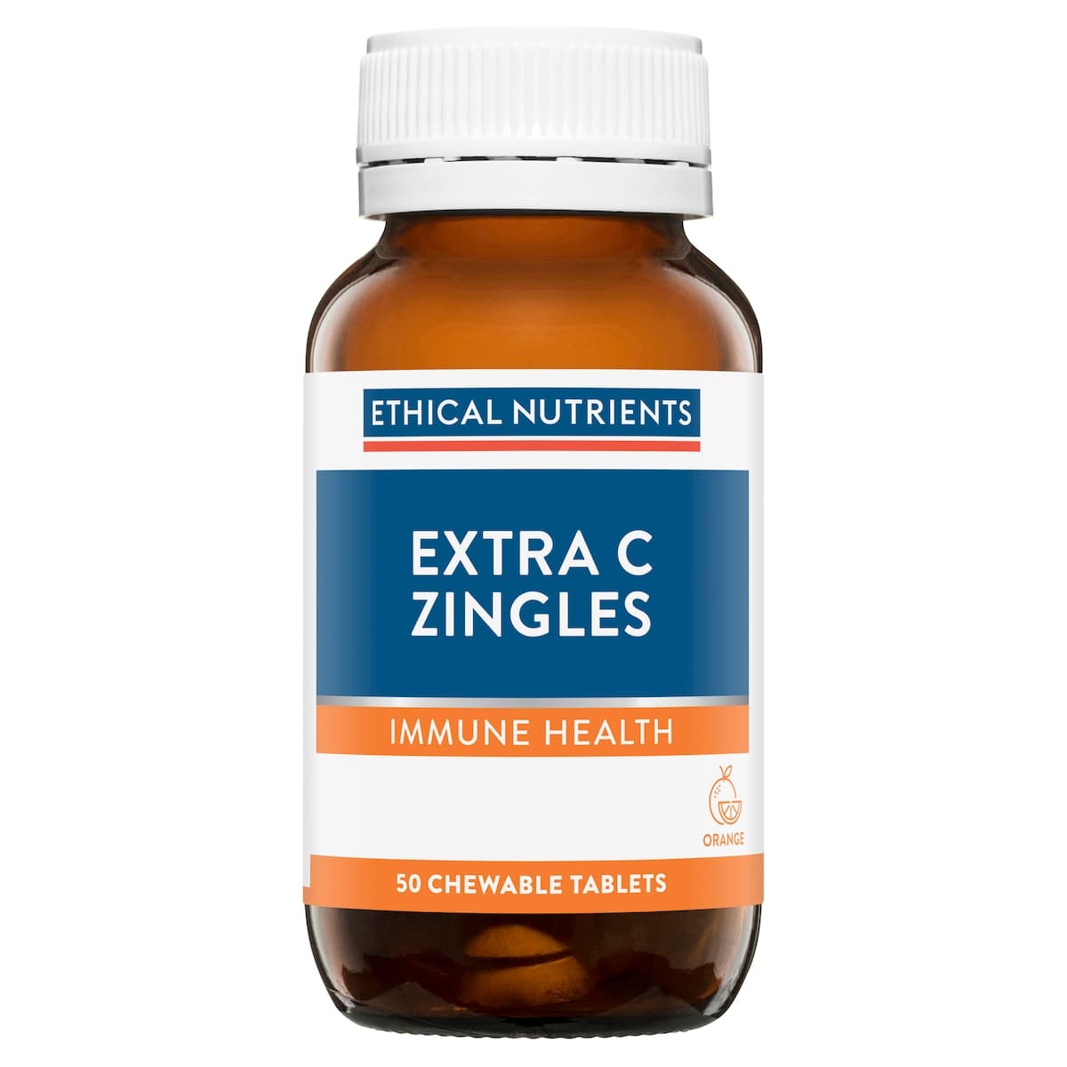 Thumbnail Ethical Nutrients Extra C Zingles Orange 50 Chewable Tablets