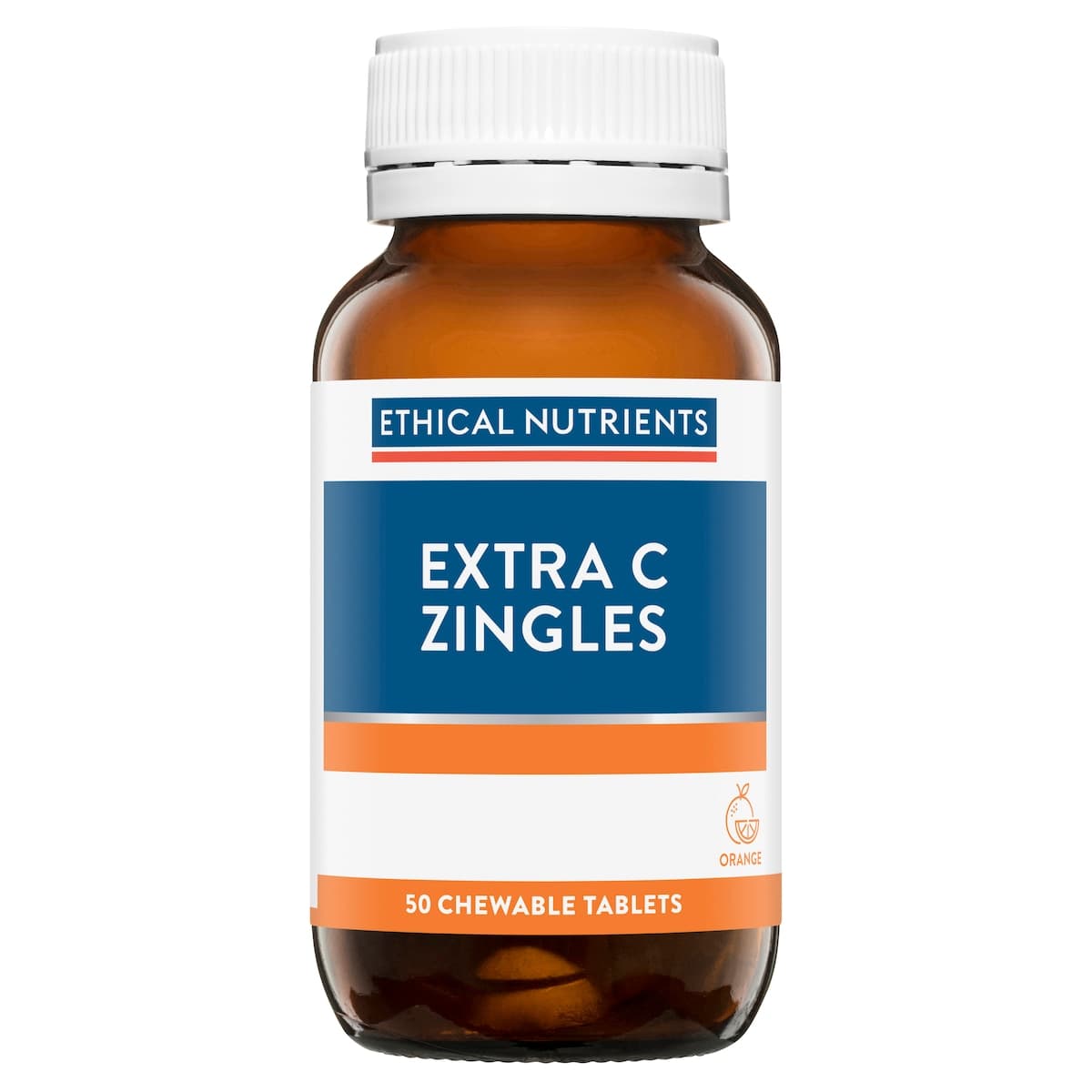 Thumbnail Ethical Nutrients Extra C Zingles Orange 50 Chewable Tablets
