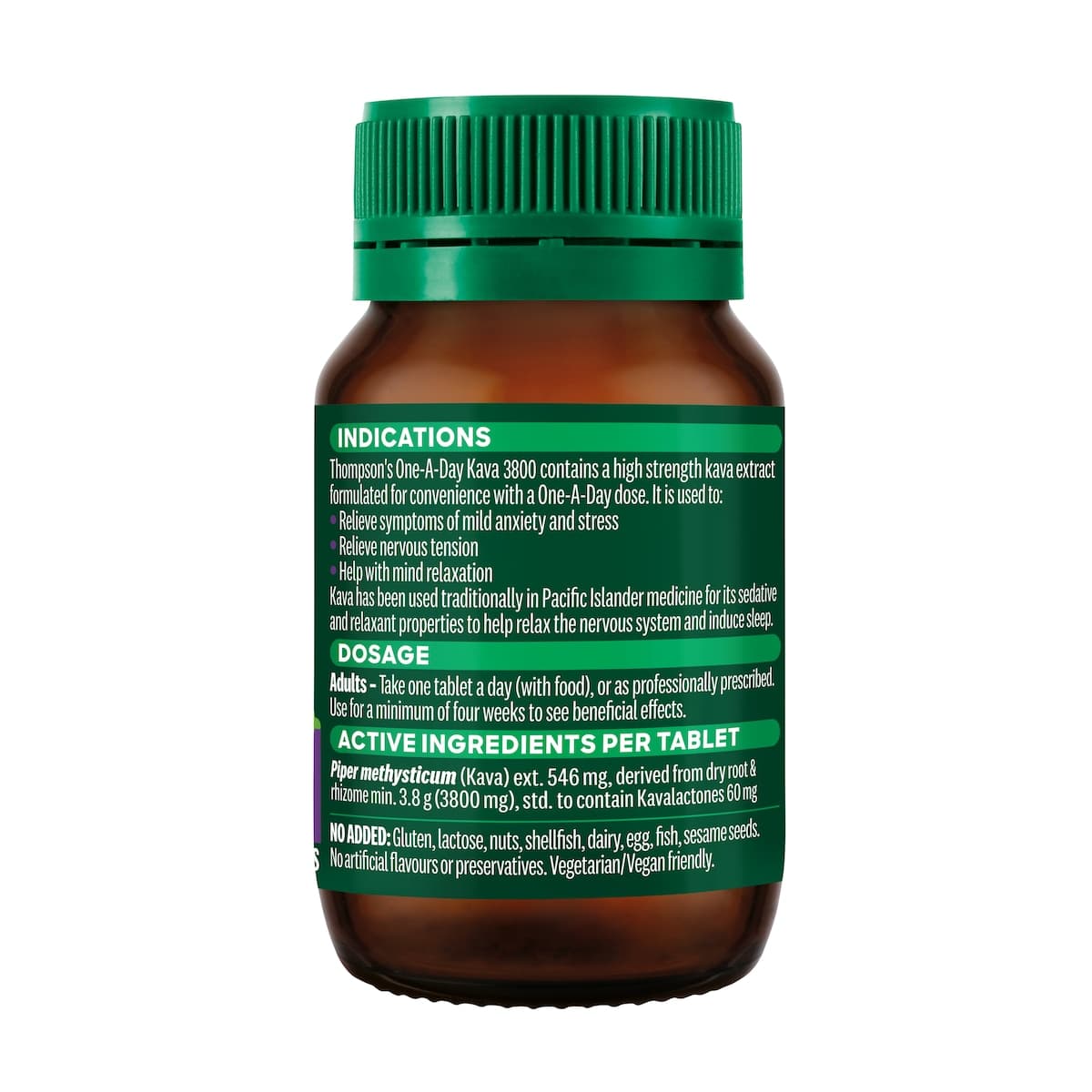Thumbnail Thompsons One a Day Kava 3800mg 30 Tablets