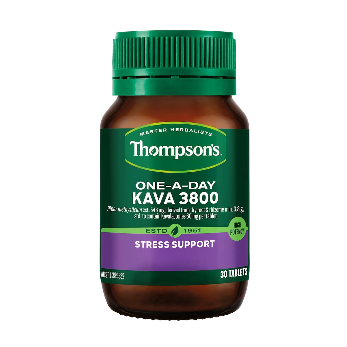Thumbnail Thompsons One a Day Kava 3800mg 30 Tablets