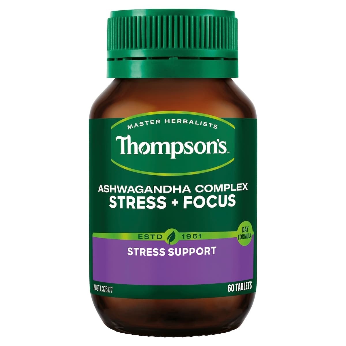 Thumbnail Thompsons Ashwagandha Complex Stress + Focus 60 Tablets