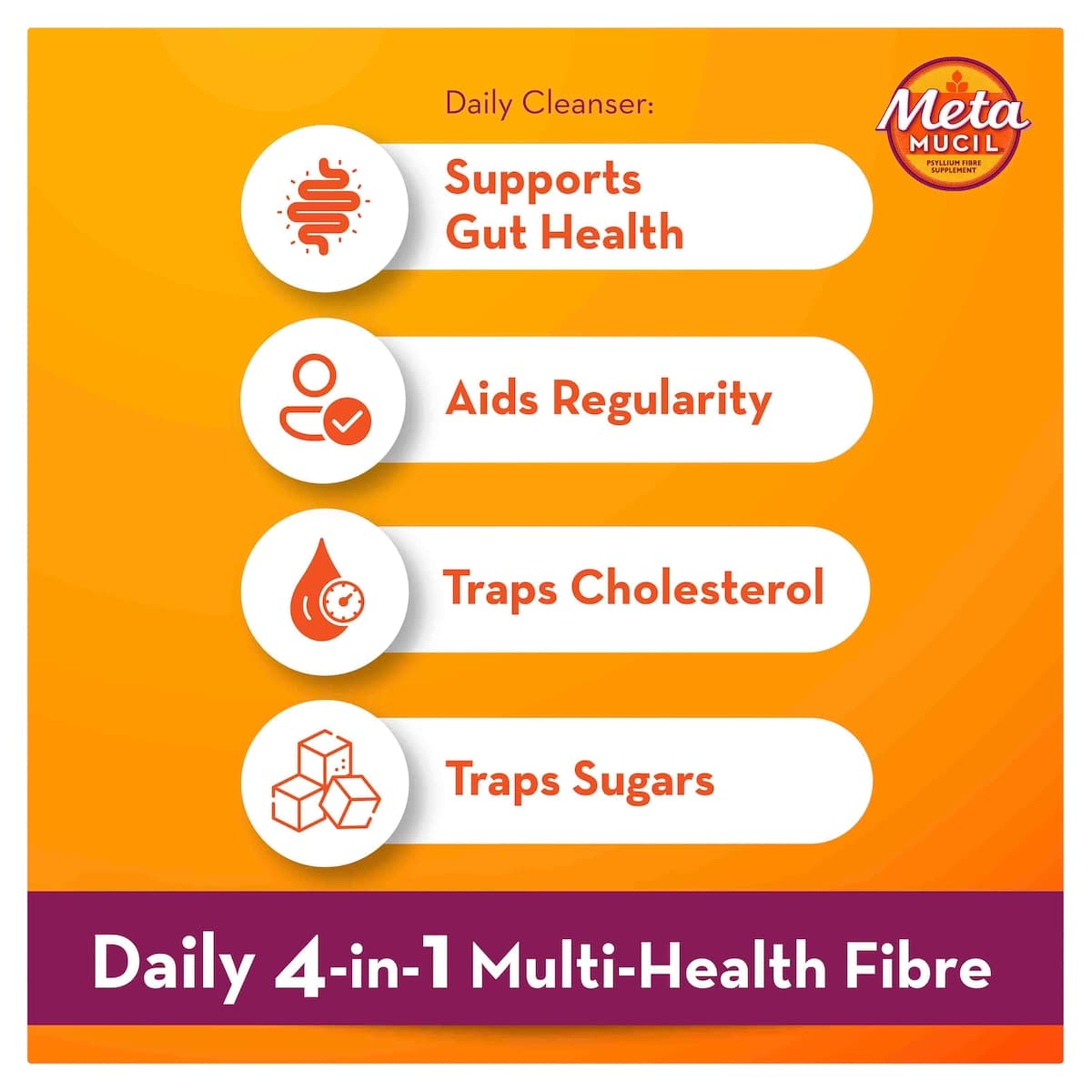 Thumbnail Metamucil Fibre Supplement Wild Berry Smooth 425g