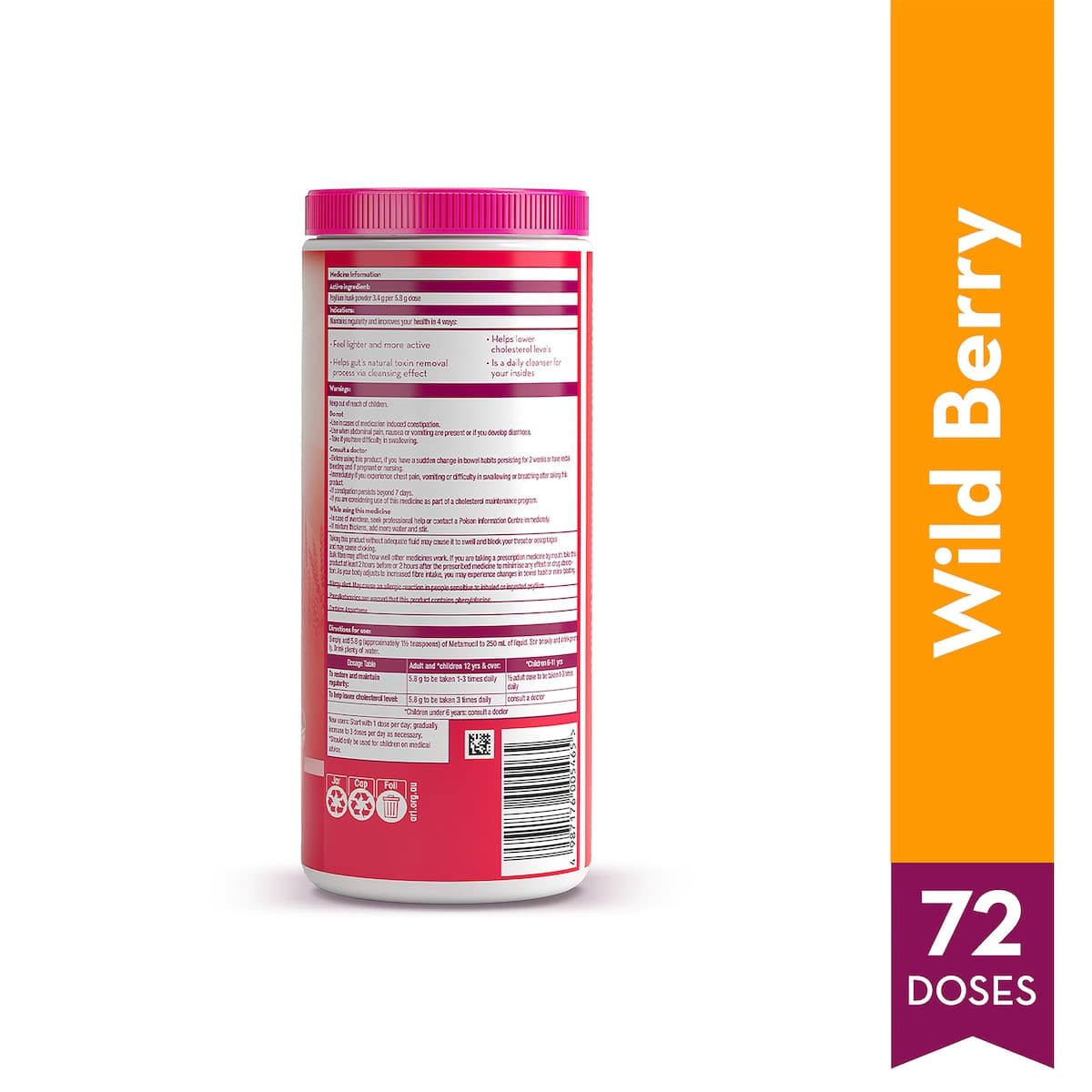 Thumbnail Metamucil Fibre Supplement Wild Berry Smooth 425g