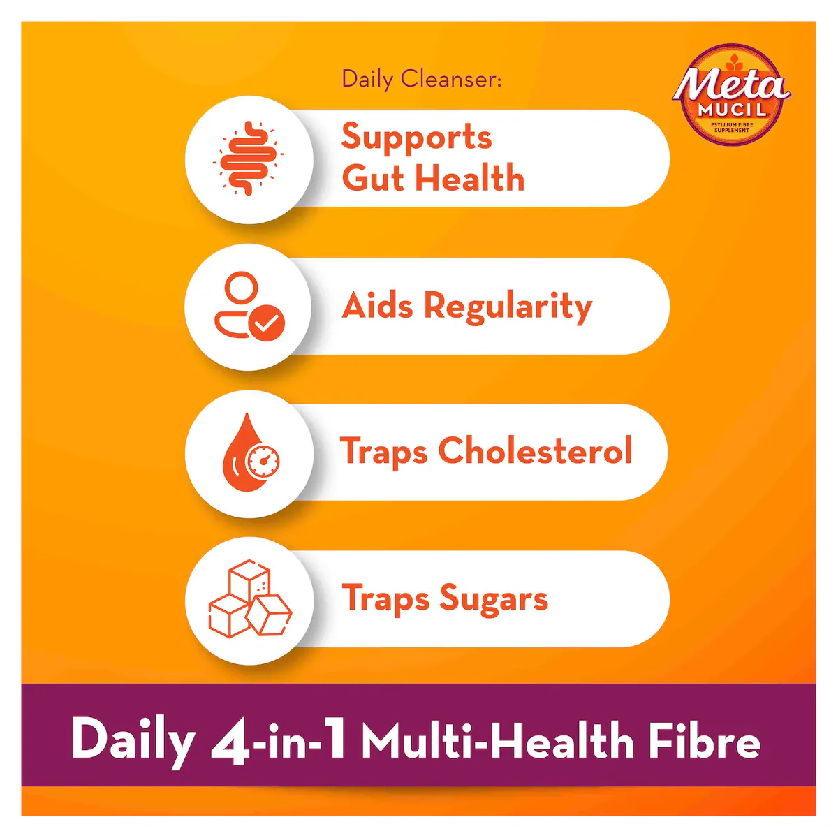 Thumbnail Metamucil Fibre Supplement Natural Granular 798g